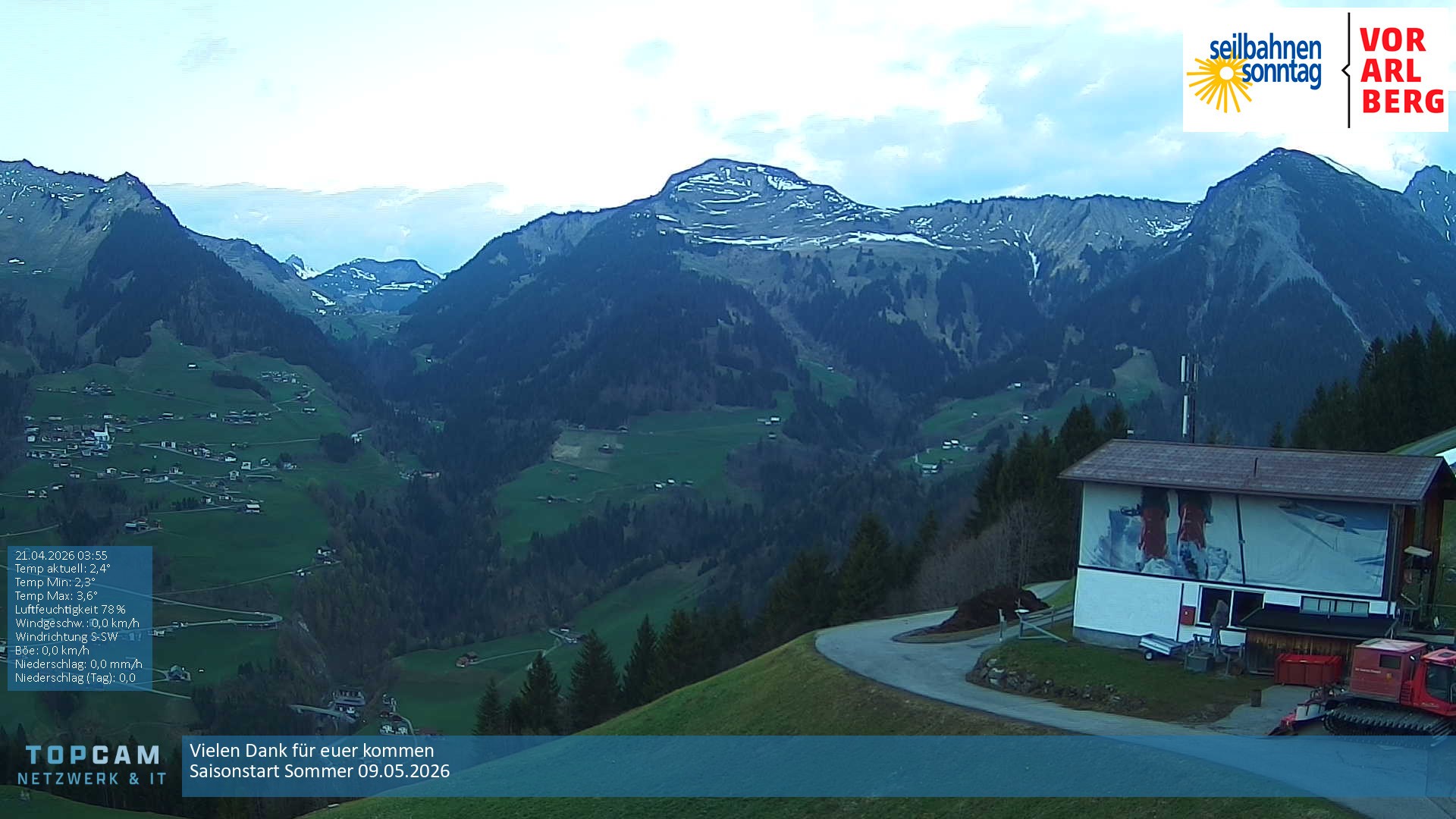Archiv Foto Webcam Bergstation Pendelbahn in Sonntag