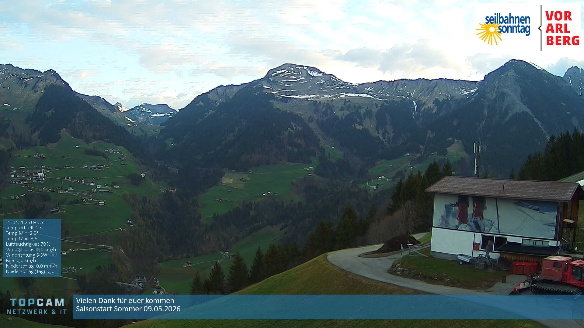 Archiv Foto Webcam Bergstation Pendelbahn in Sonntag