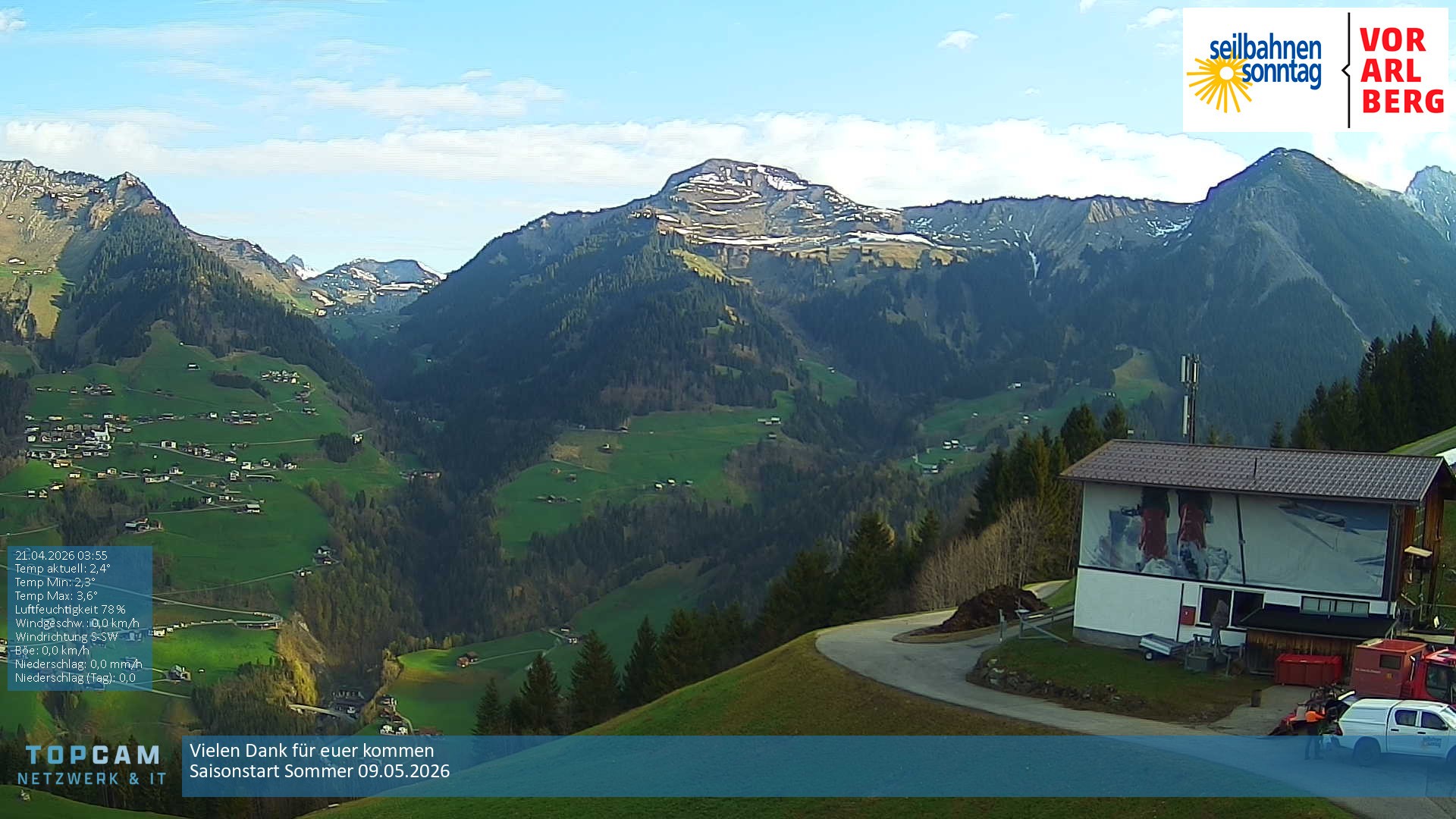 Archiv Foto Webcam Bergstation Pendelbahn in Sonntag