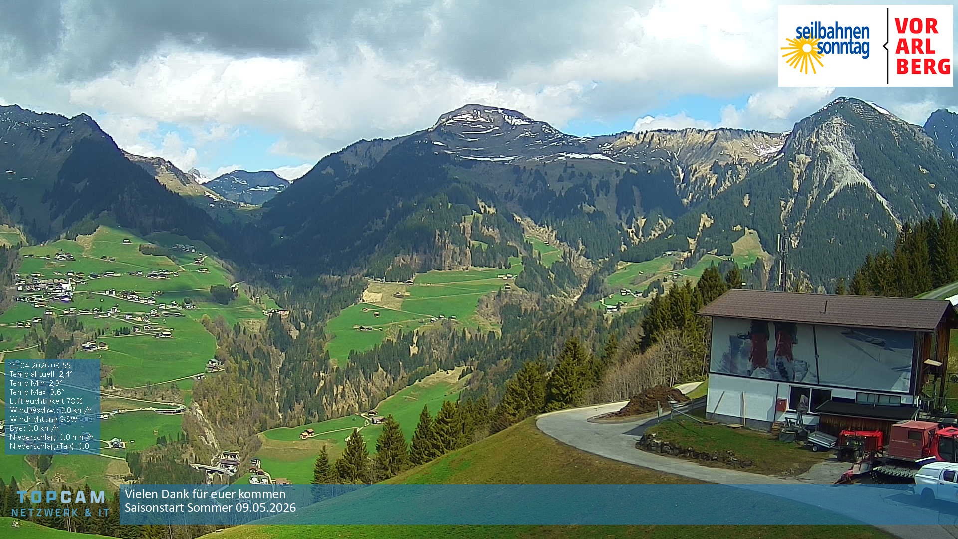 Archiv Foto Webcam Bergstation Pendelbahn in Sonntag