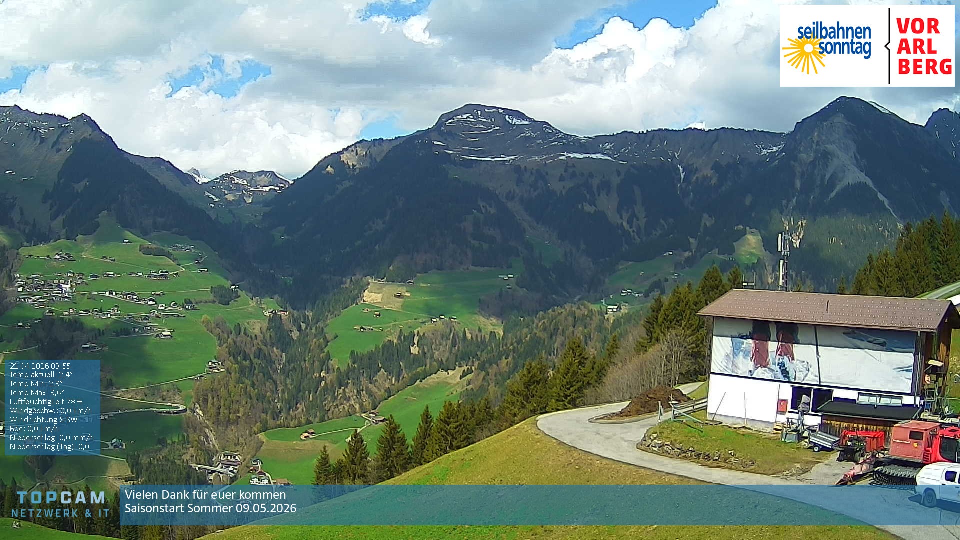 Archiv Foto Webcam Bergstation Pendelbahn in Sonntag