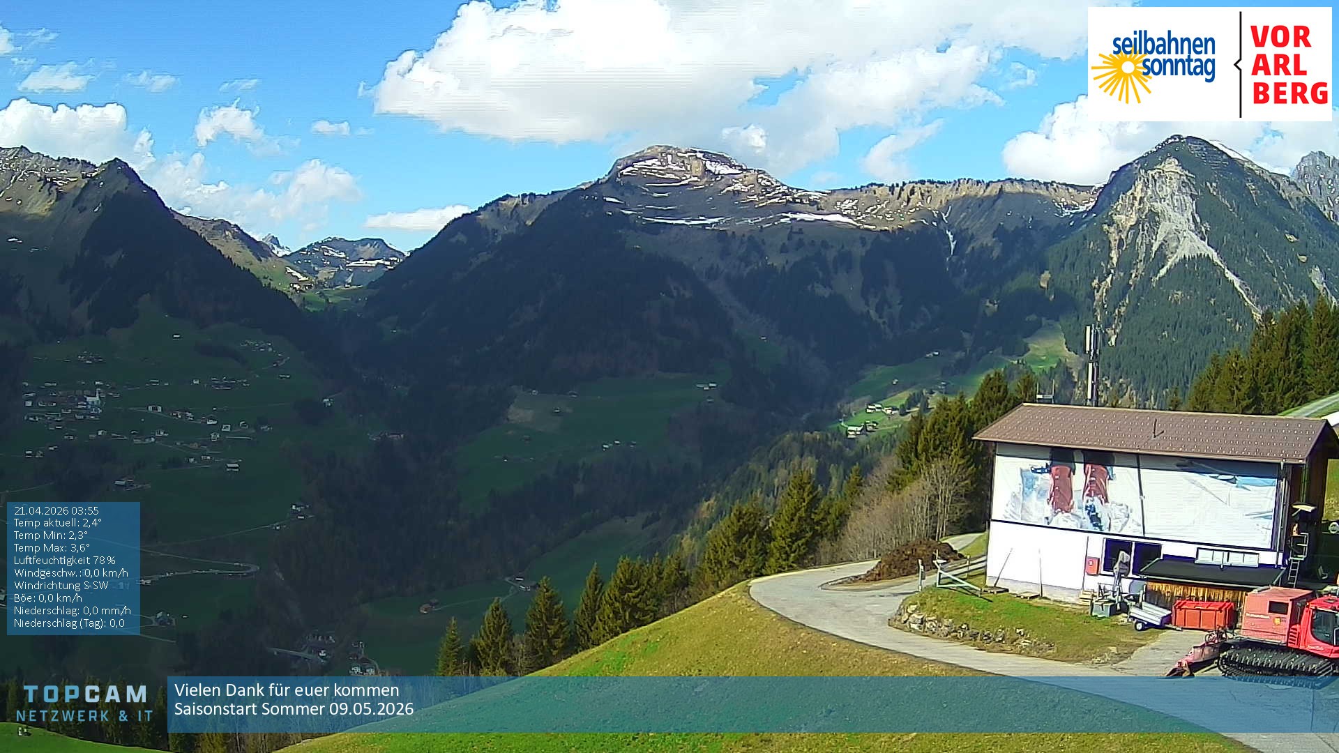 Archiv Foto Webcam Bergstation Pendelbahn in Sonntag