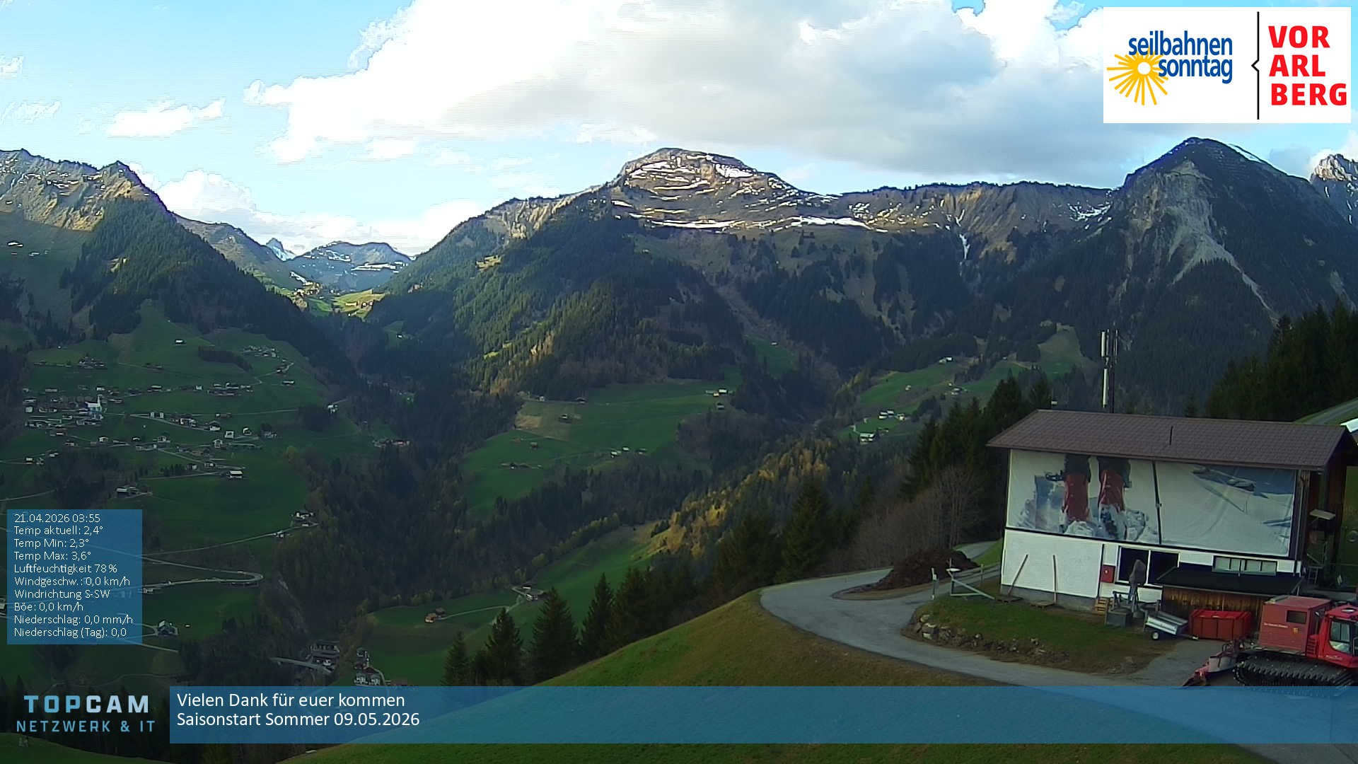 Archiv Foto Webcam Bergstation Pendelbahn in Sonntag