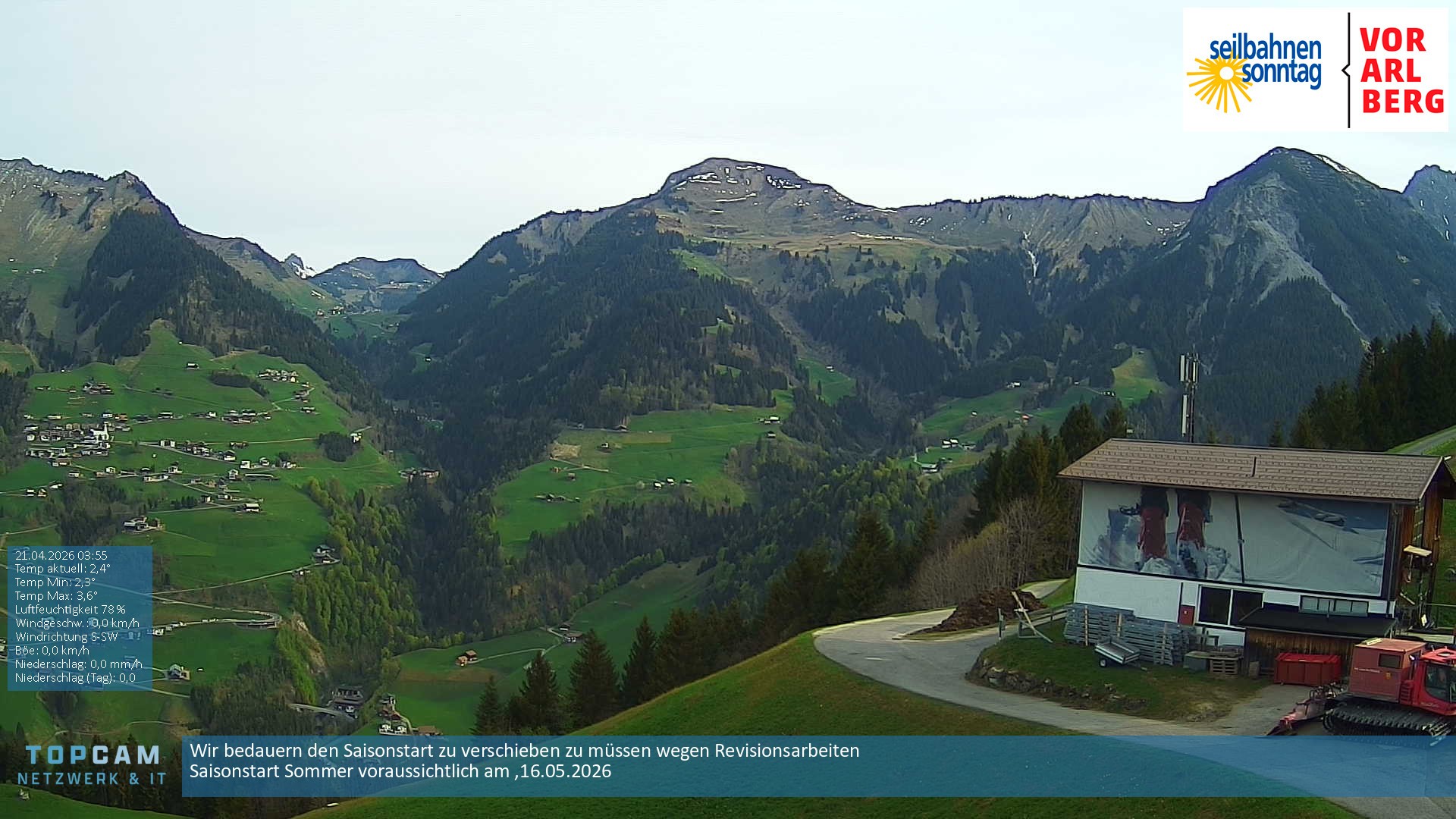 Archiv Foto Webcam Bergstation Pendelbahn in Sonntag