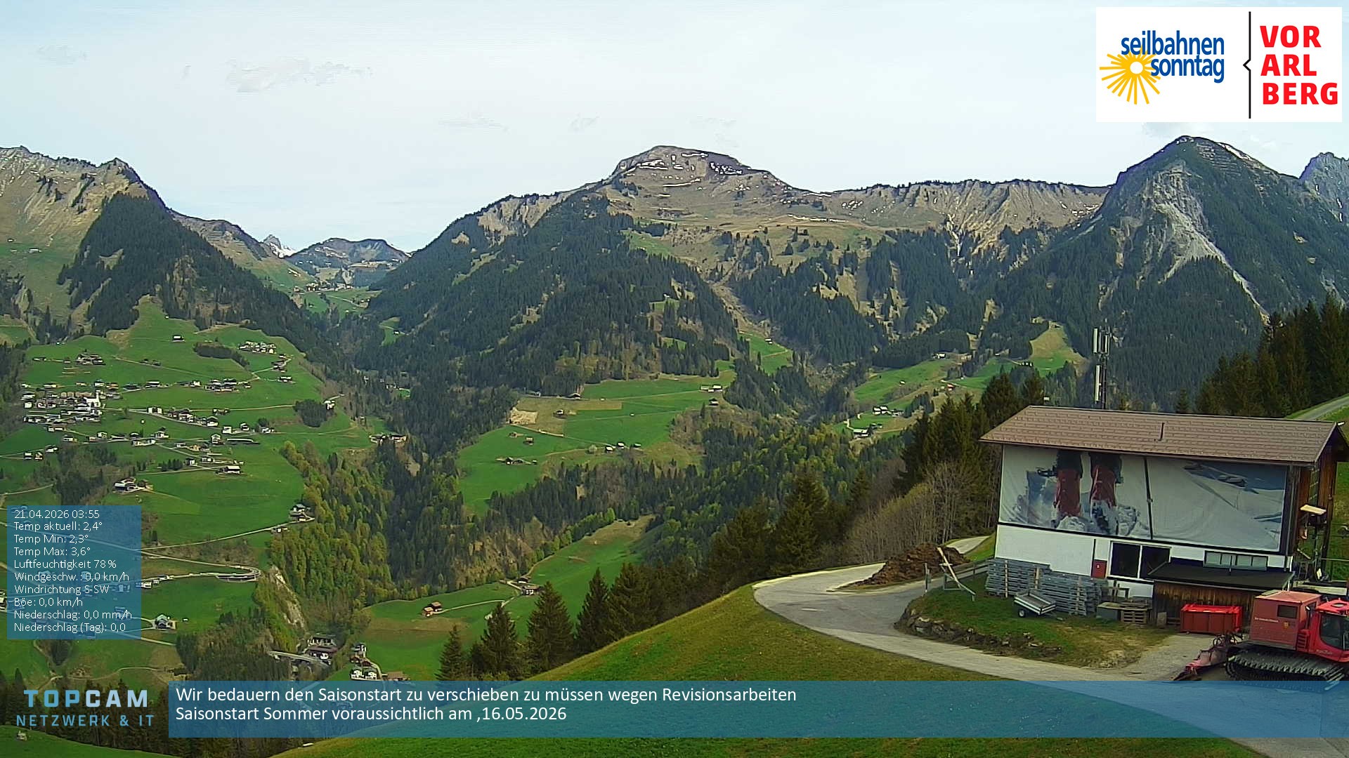 Archiv Foto Webcam Bergstation Pendelbahn in Sonntag