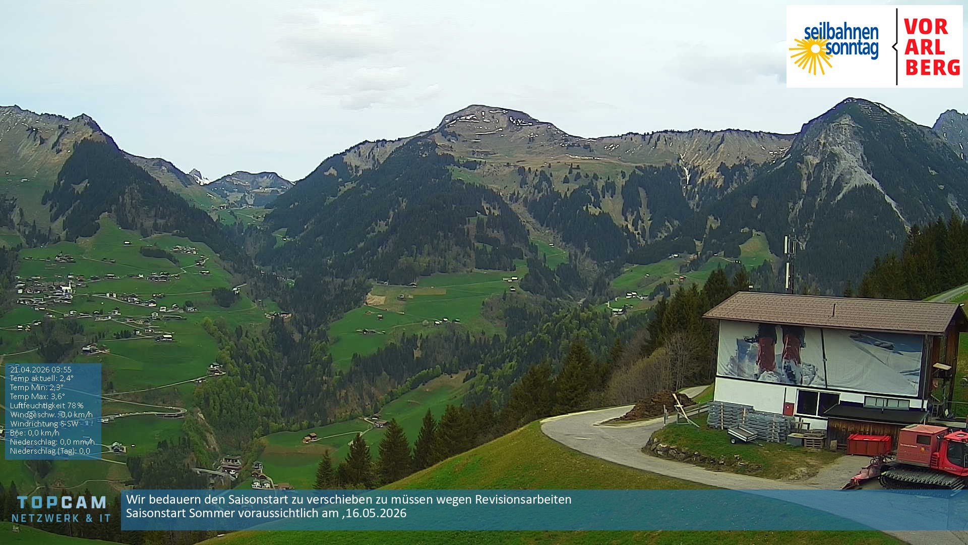 Archiv Foto Webcam Bergstation Pendelbahn in Sonntag