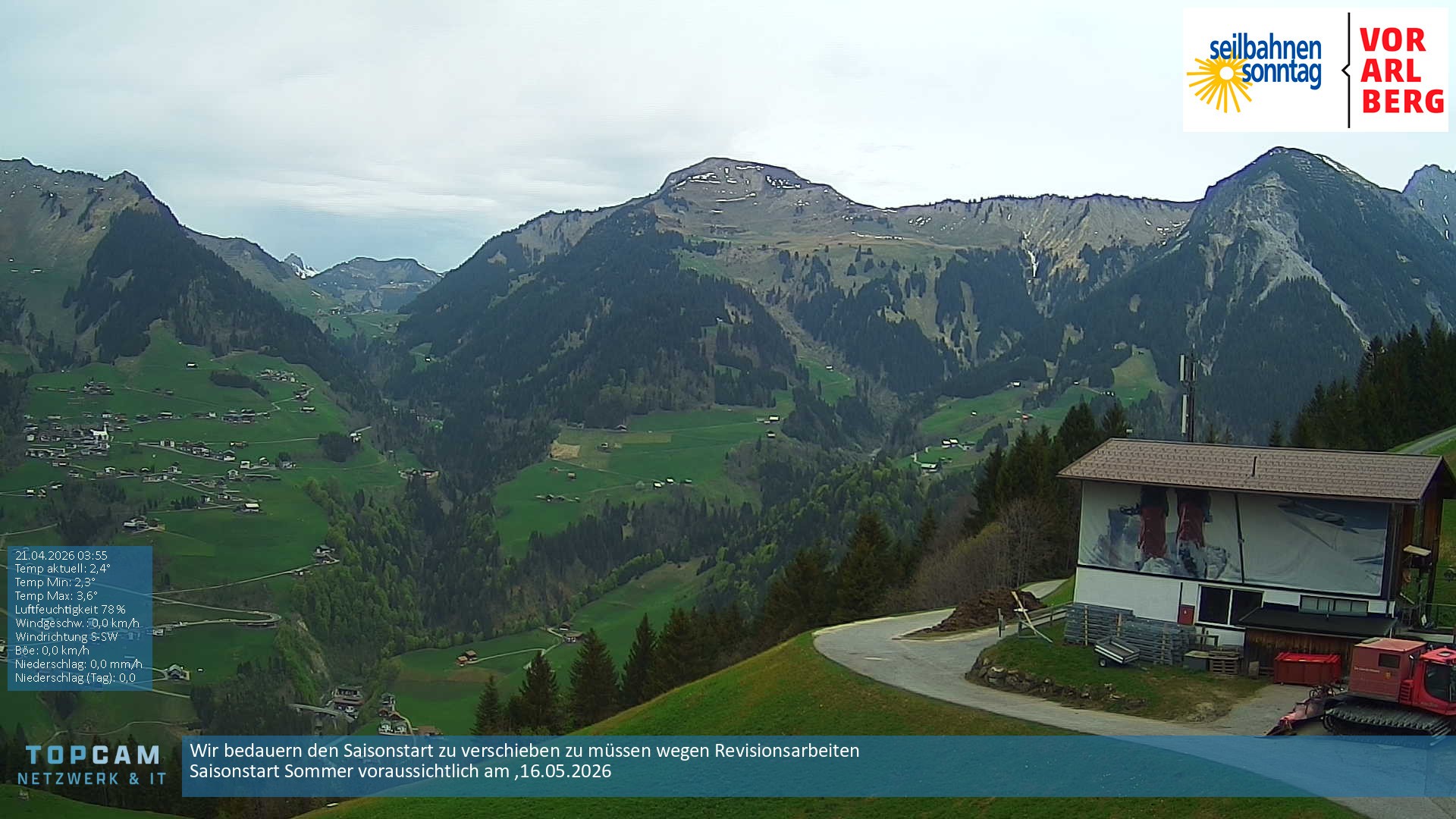 Archiv Foto Webcam Bergstation Pendelbahn in Sonntag