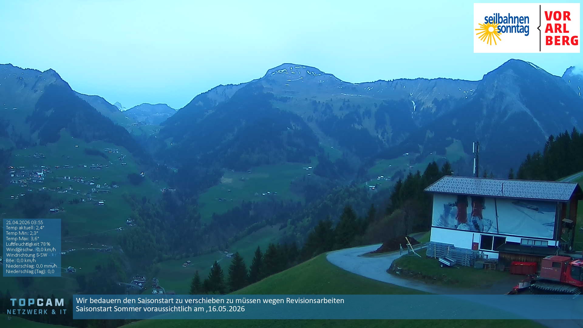 Archiv Foto Webcam Bergstation Pendelbahn in Sonntag