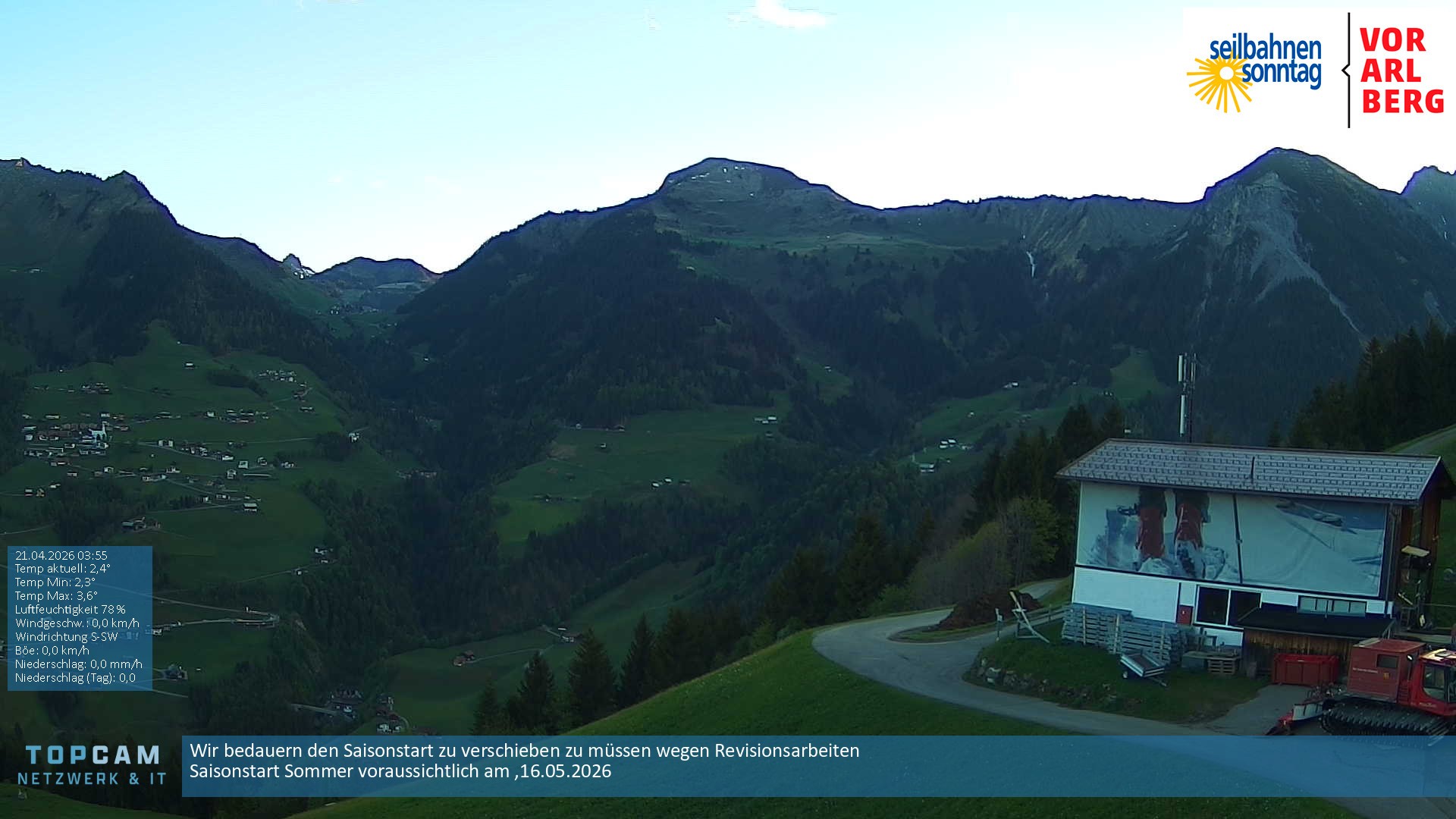 Archiv Foto Webcam Bergstation Pendelbahn in Sonntag