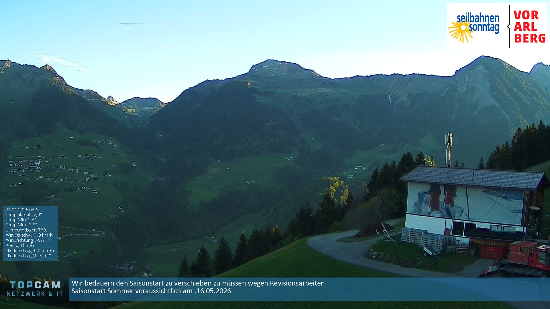 Archiv Foto Webcam Bergstation Pendelbahn in Sonntag