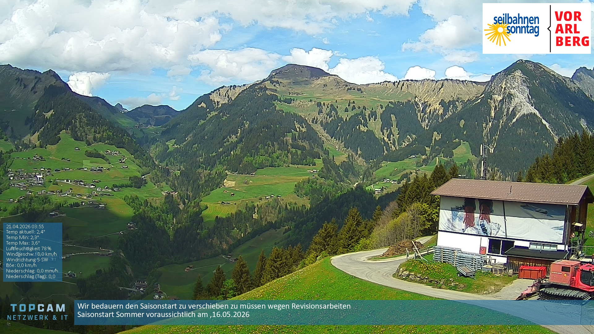 Archiv Foto Webcam Bergstation Pendelbahn in Sonntag