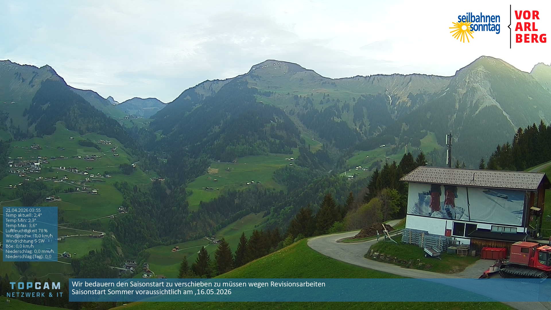 Archiv Foto Webcam Bergstation Pendelbahn in Sonntag