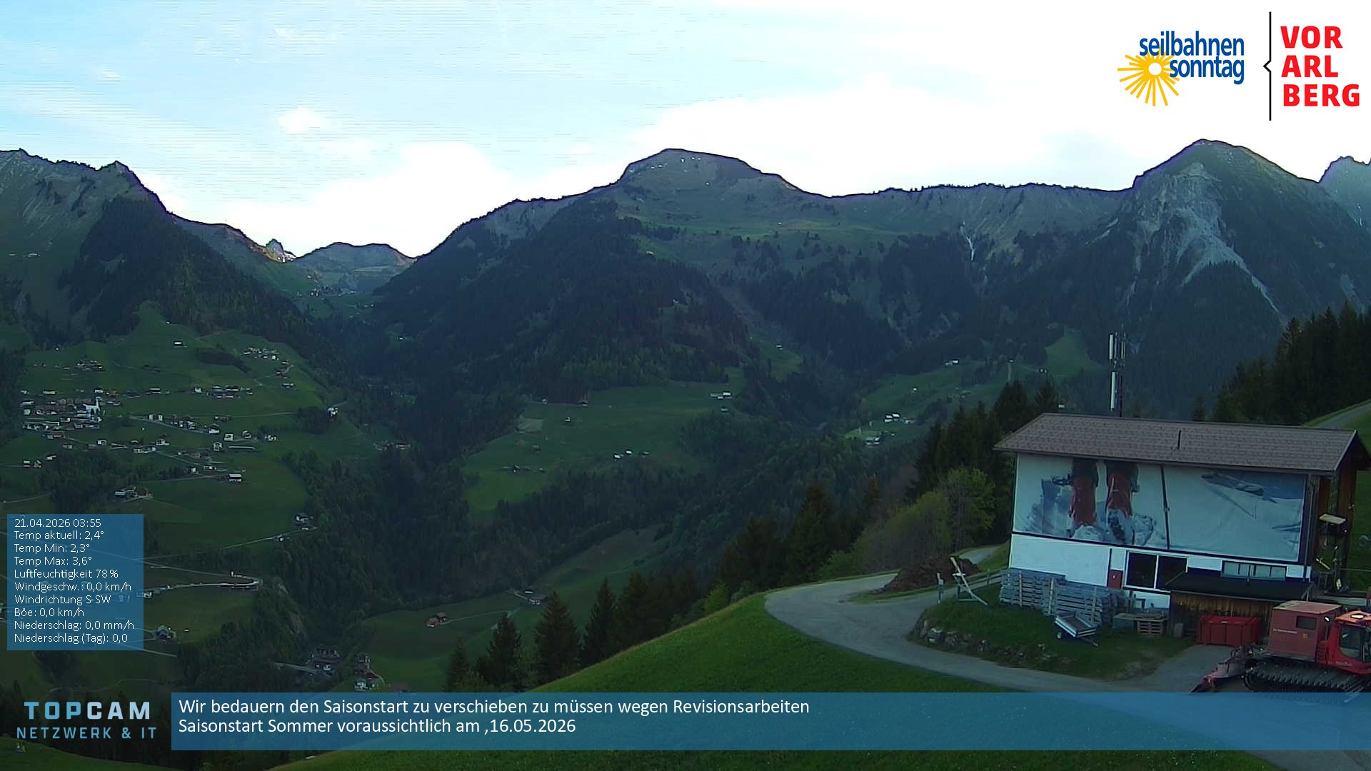 Archiv Foto Webcam Bergstation Pendelbahn in Sonntag