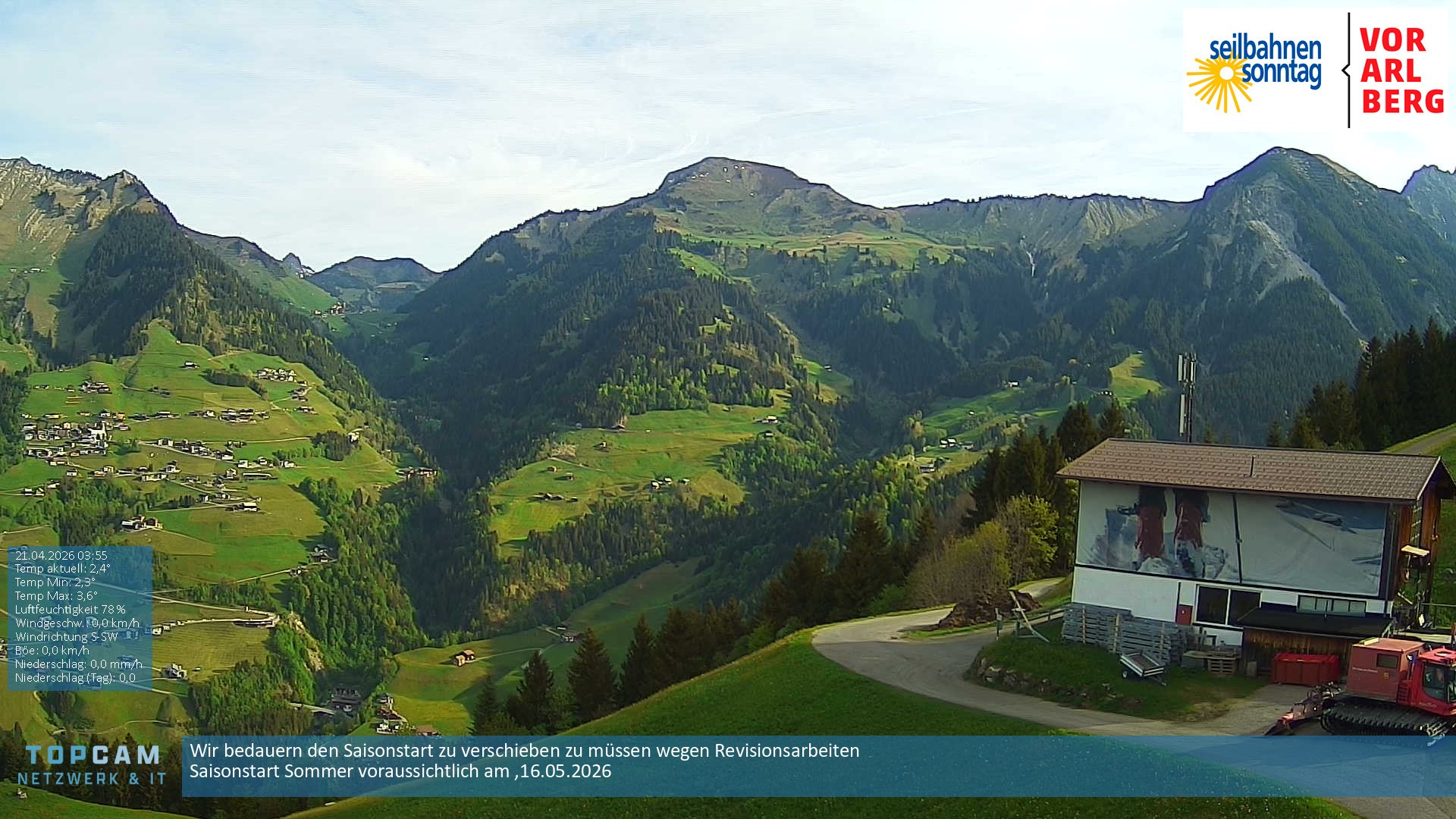 Archiv Foto Webcam Bergstation Pendelbahn in Sonntag