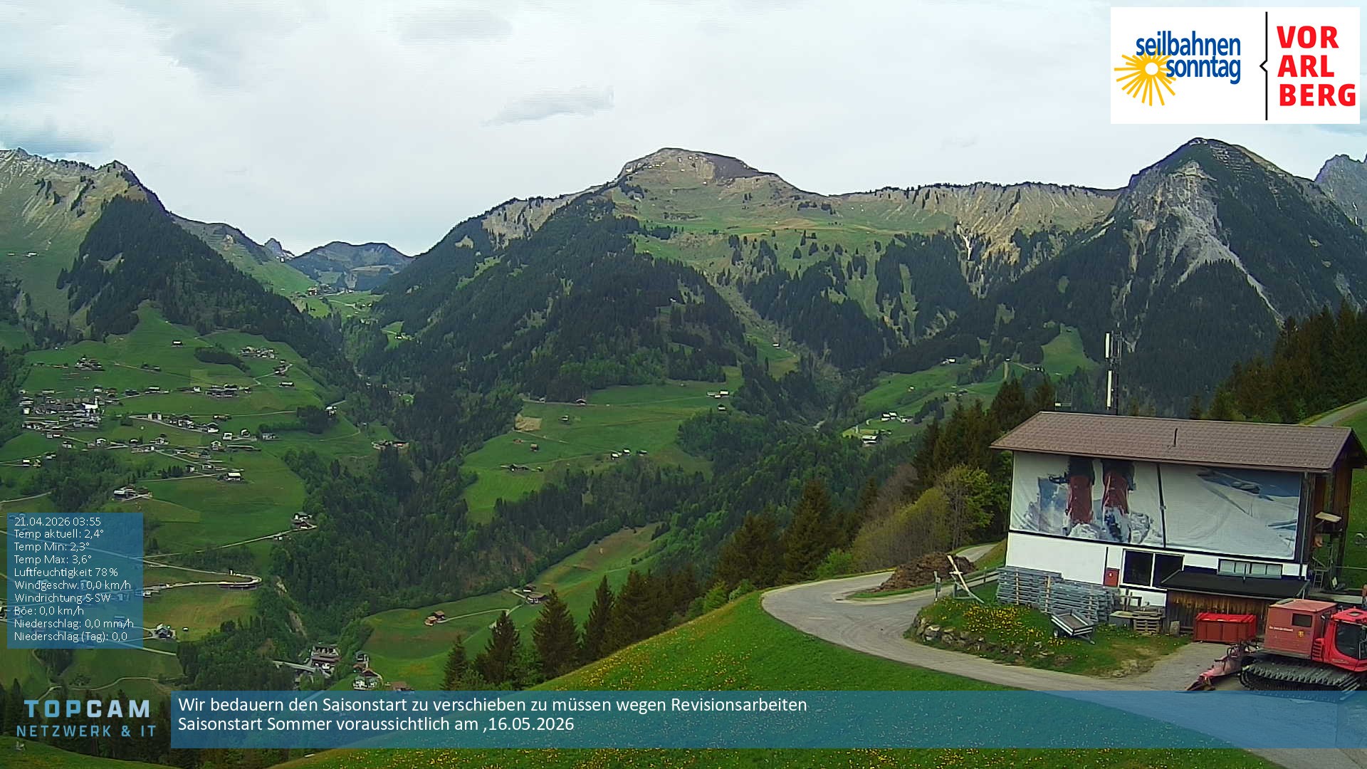 Archiv Foto Webcam Bergstation Pendelbahn in Sonntag