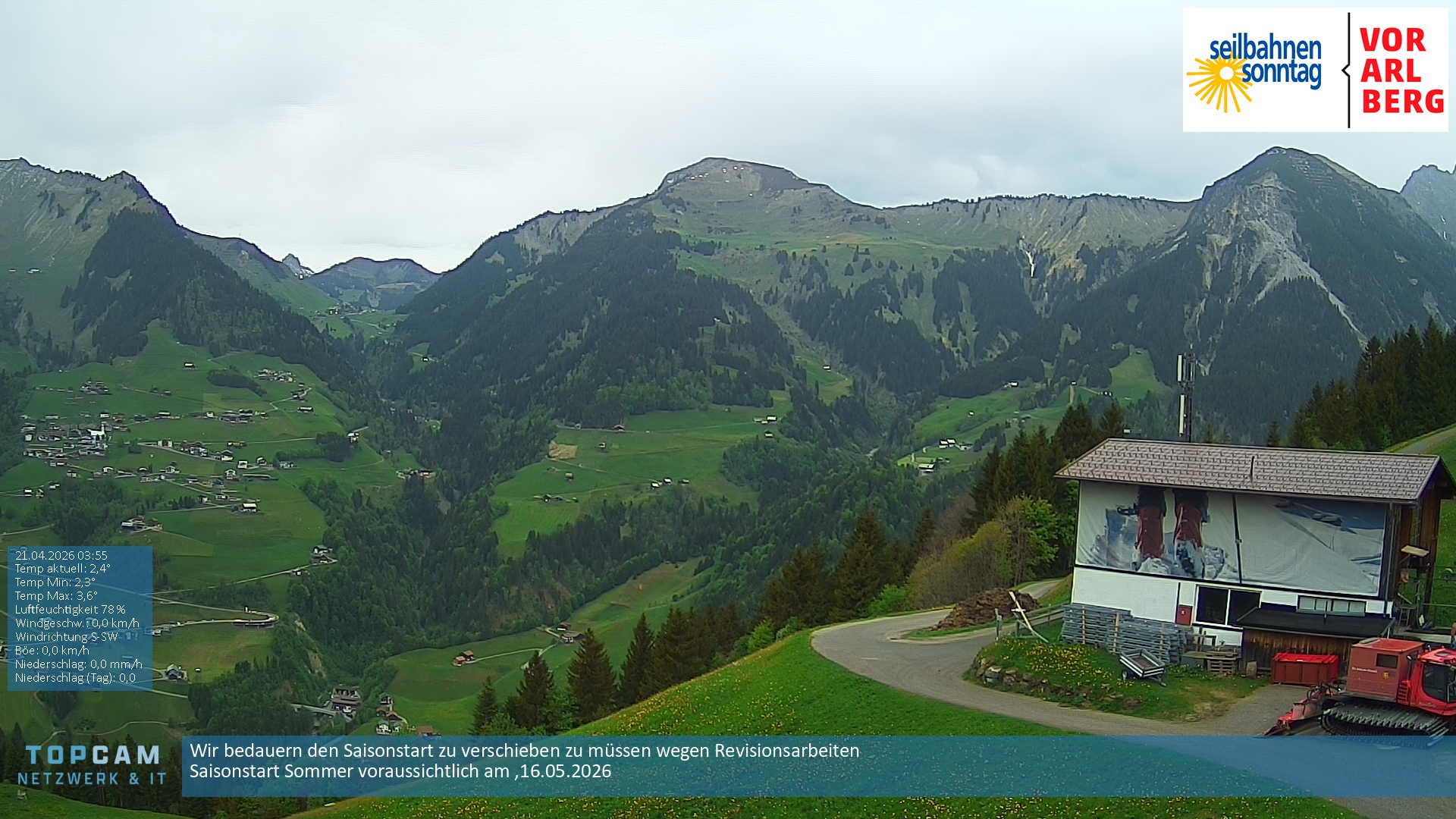Archiv Foto Webcam Bergstation Pendelbahn in Sonntag