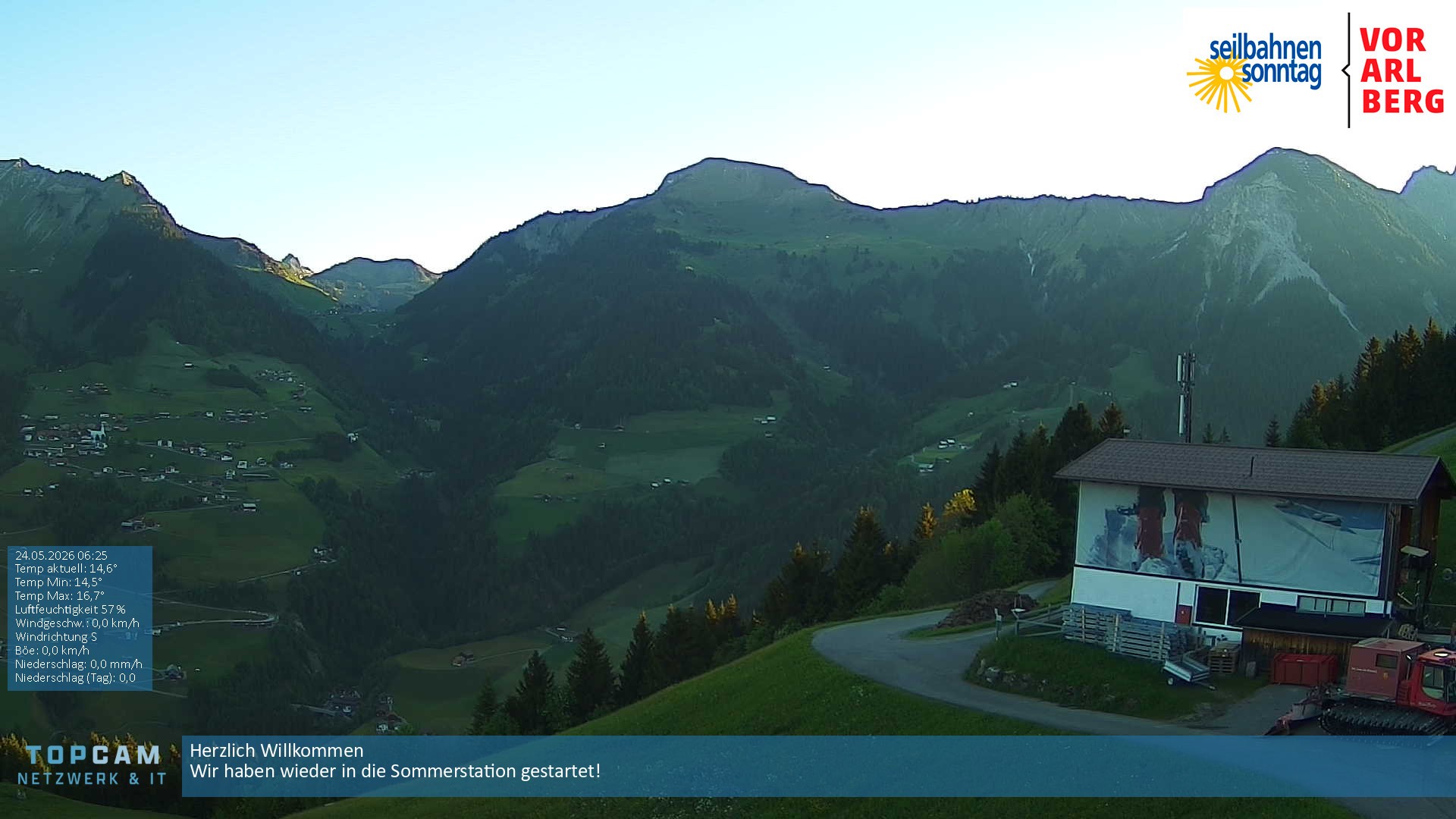 Archiv Foto Webcam Bergstation Pendelbahn in Sonntag