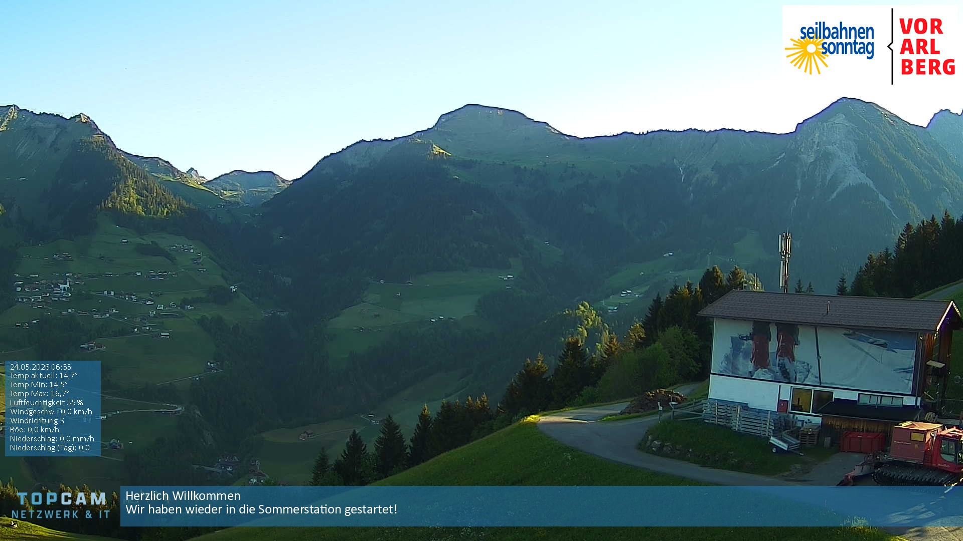 Archiv Foto Webcam Bergstation Pendelbahn in Sonntag