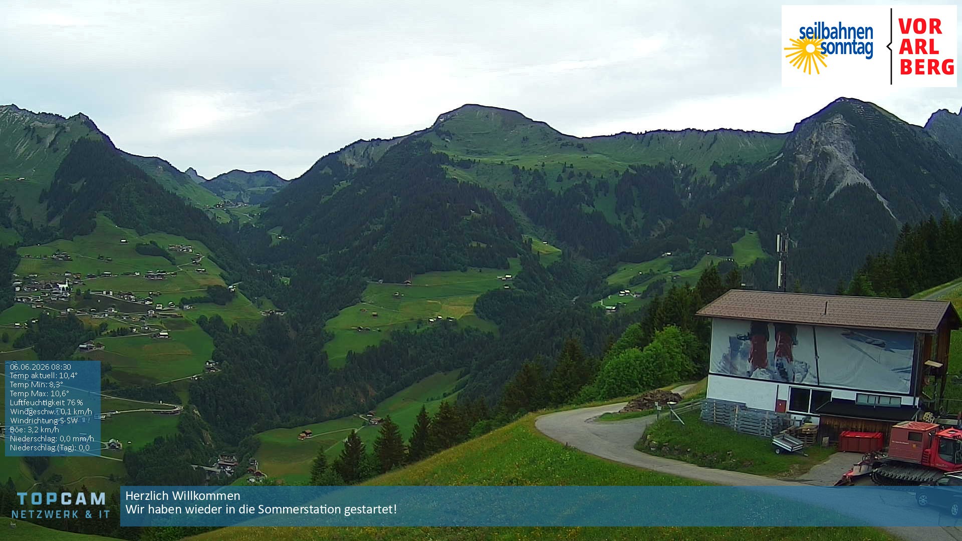 Archiv Foto Webcam Bergstation Pendelbahn in Sonntag