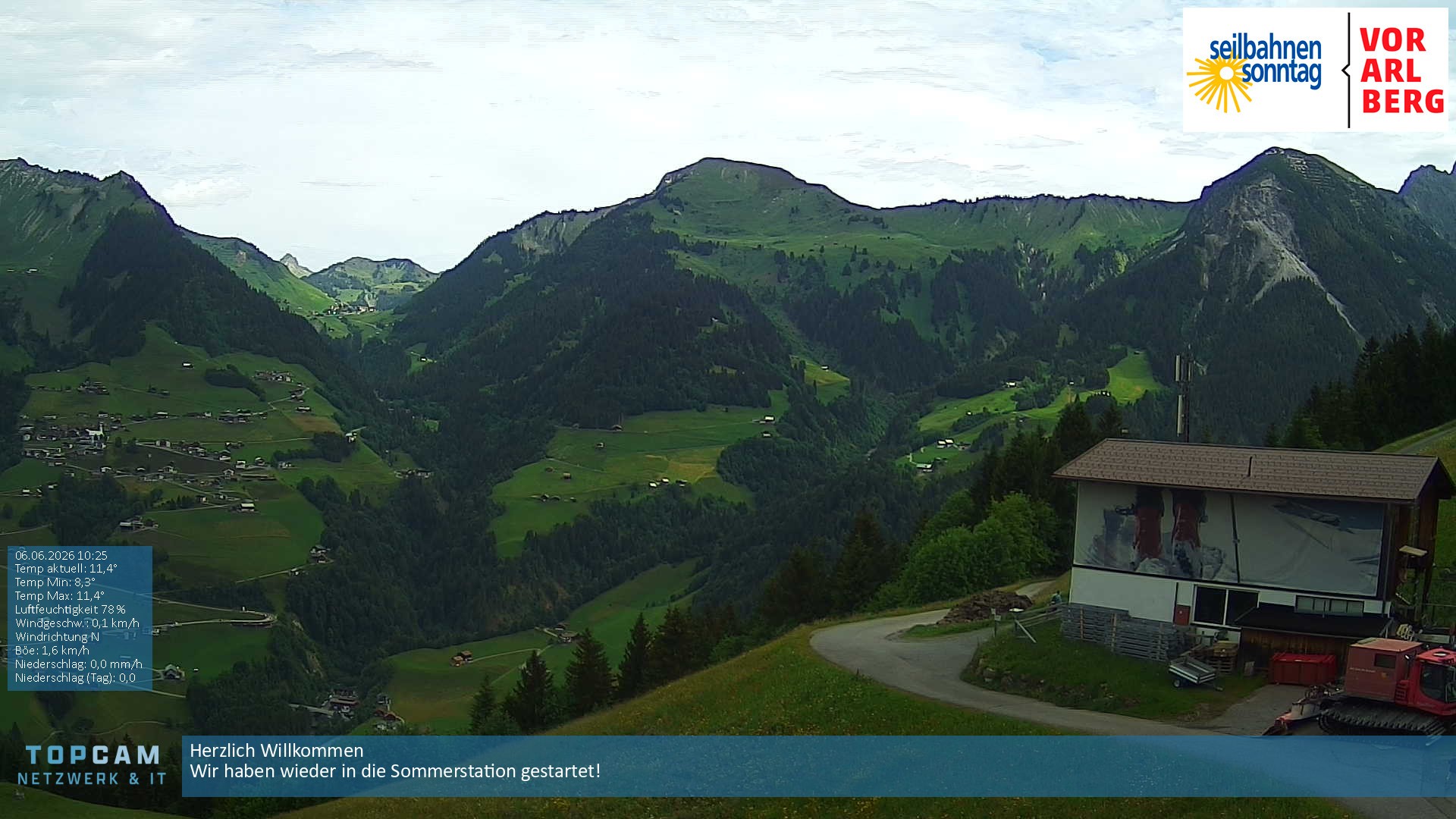 Archiv Foto Webcam Bergstation Pendelbahn in Sonntag