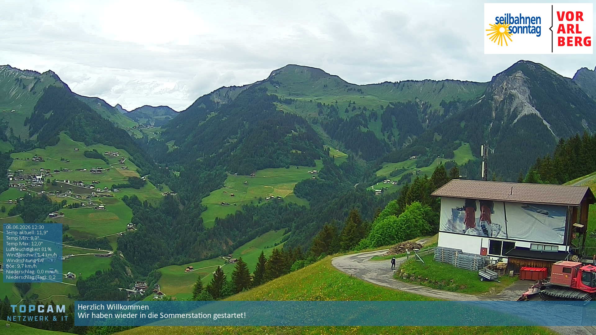 Archiv Foto Webcam Bergstation Pendelbahn in Sonntag