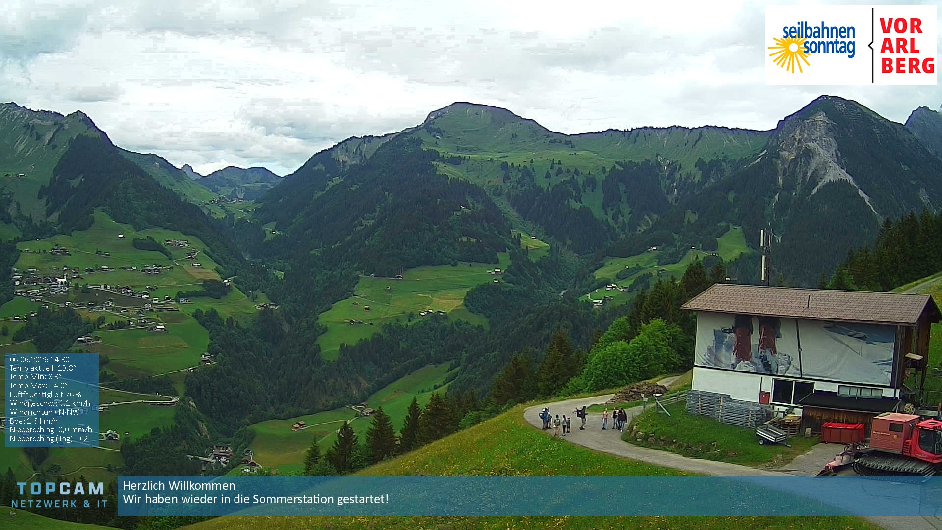 Archiv Foto Webcam Bergstation Pendelbahn in Sonntag