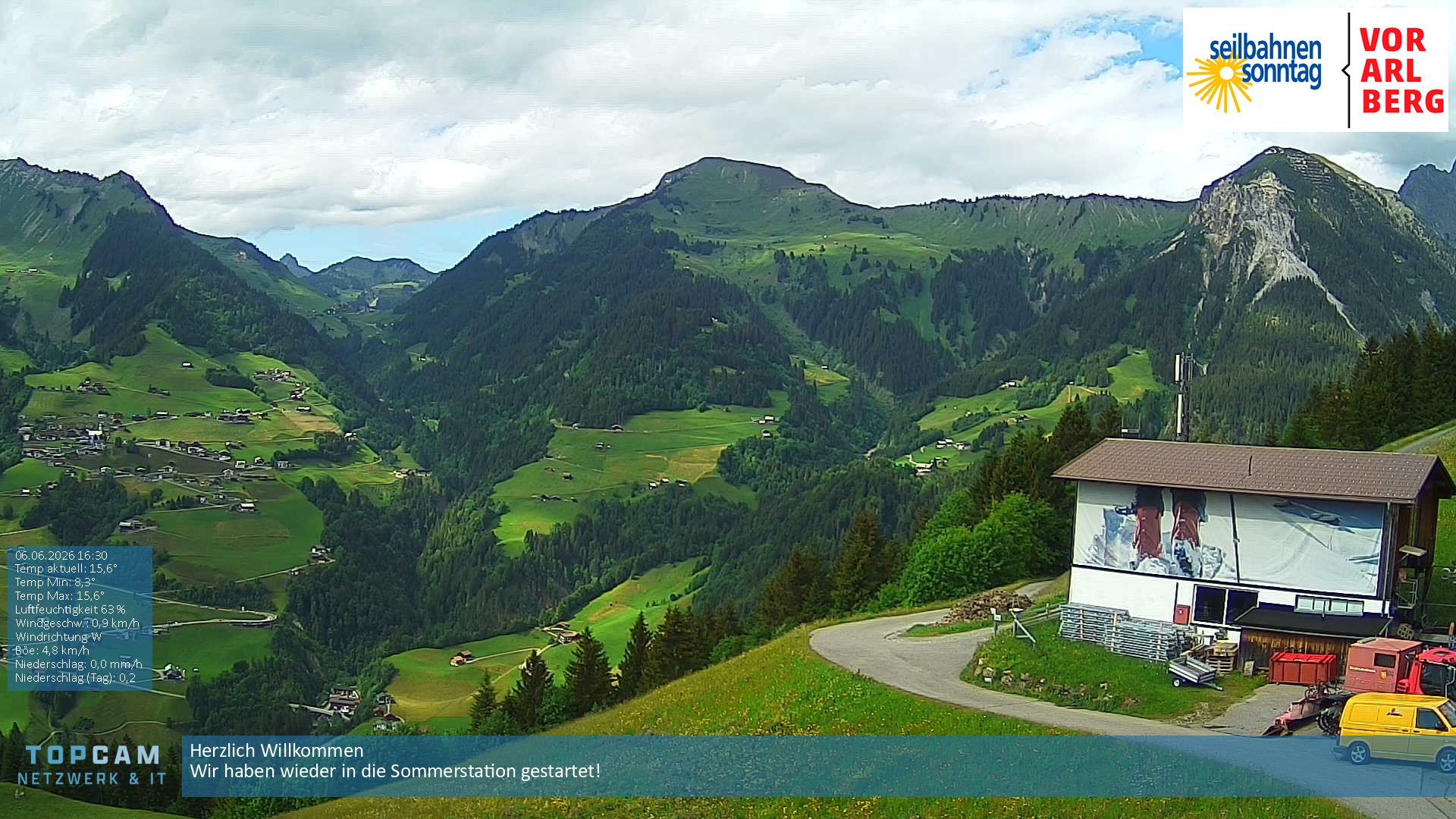 Archiv Foto Webcam Bergstation Pendelbahn in Sonntag