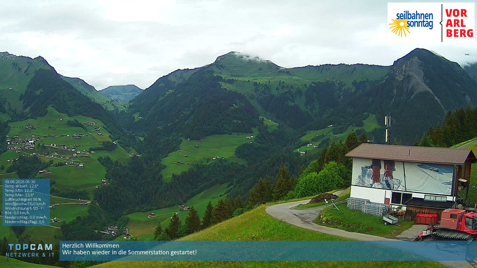 Archiv Foto Webcam Bergstation Pendelbahn in Sonntag