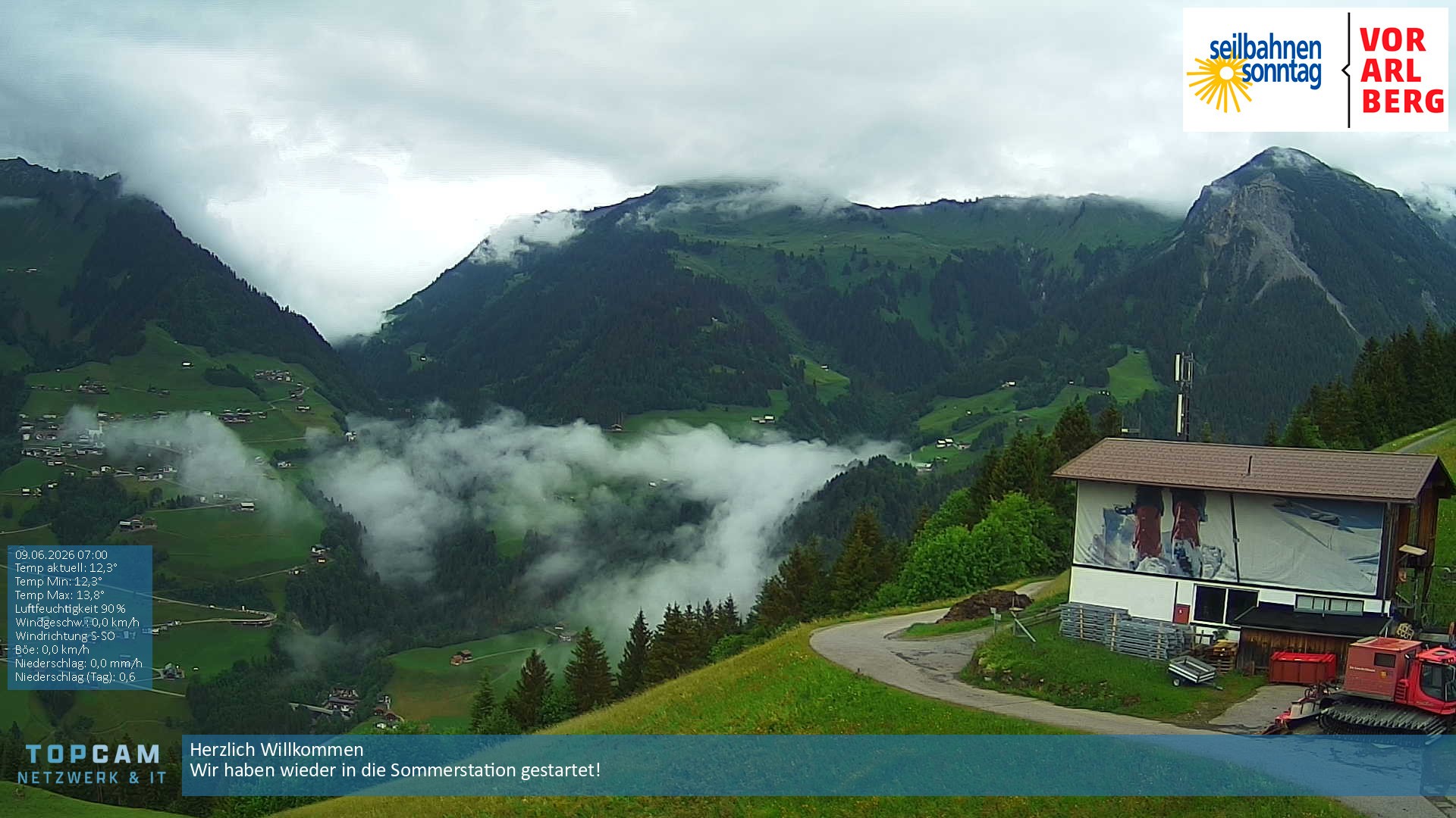 Archiv Foto Webcam Bergstation Pendelbahn in Sonntag