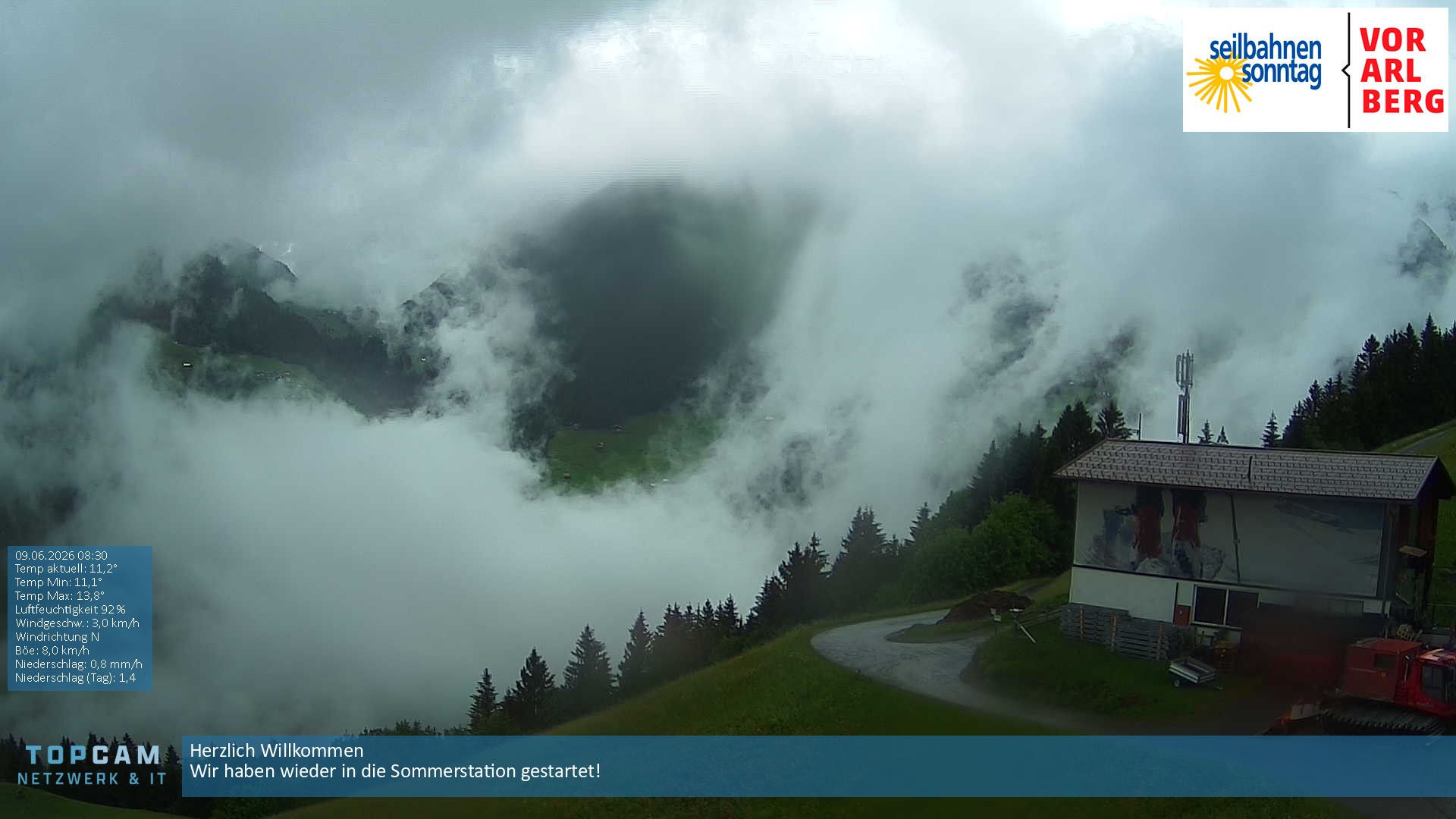 Archiv Foto Webcam Bergstation Pendelbahn in Sonntag
