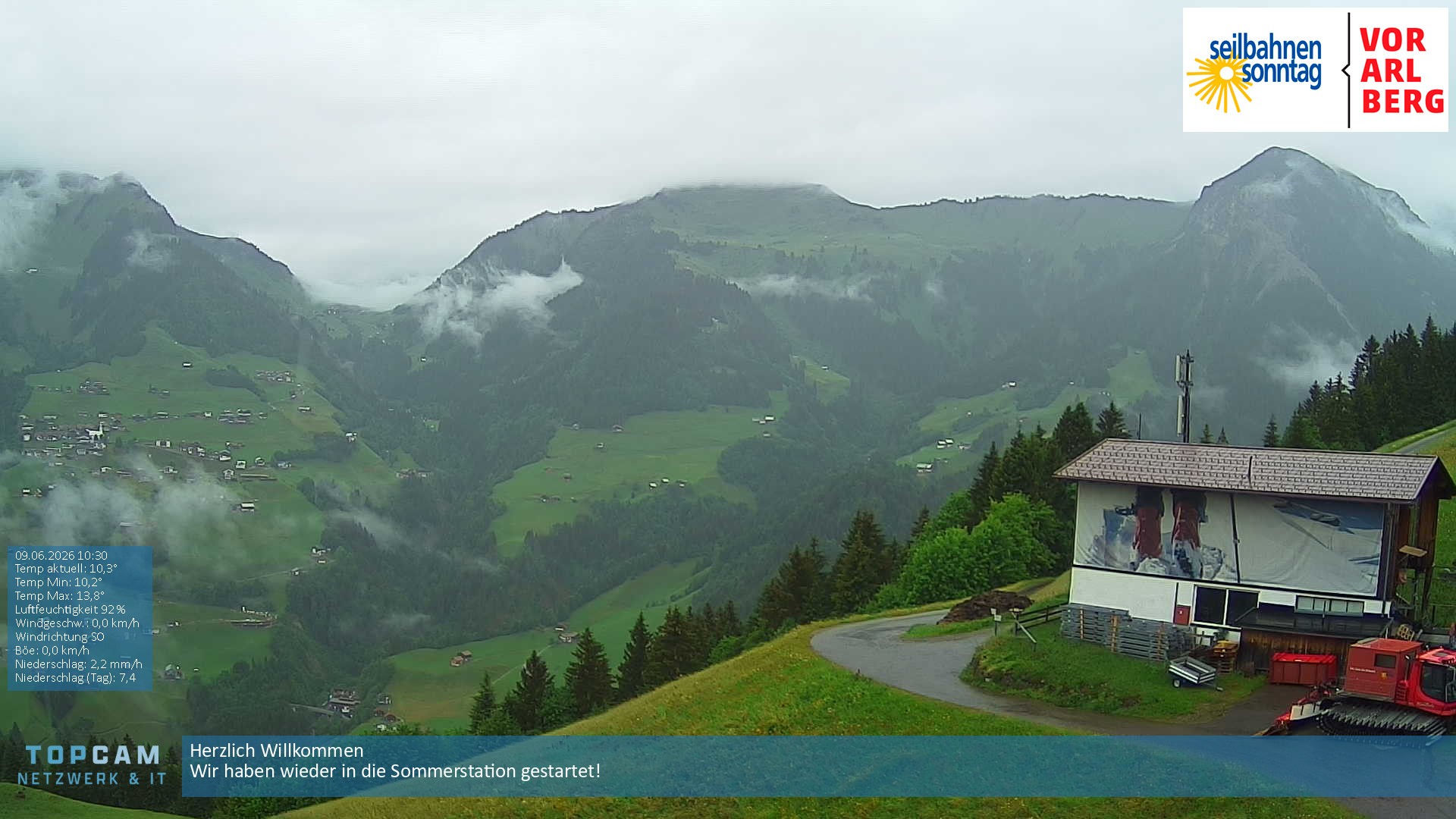 Archiv Foto Webcam Bergstation Pendelbahn in Sonntag