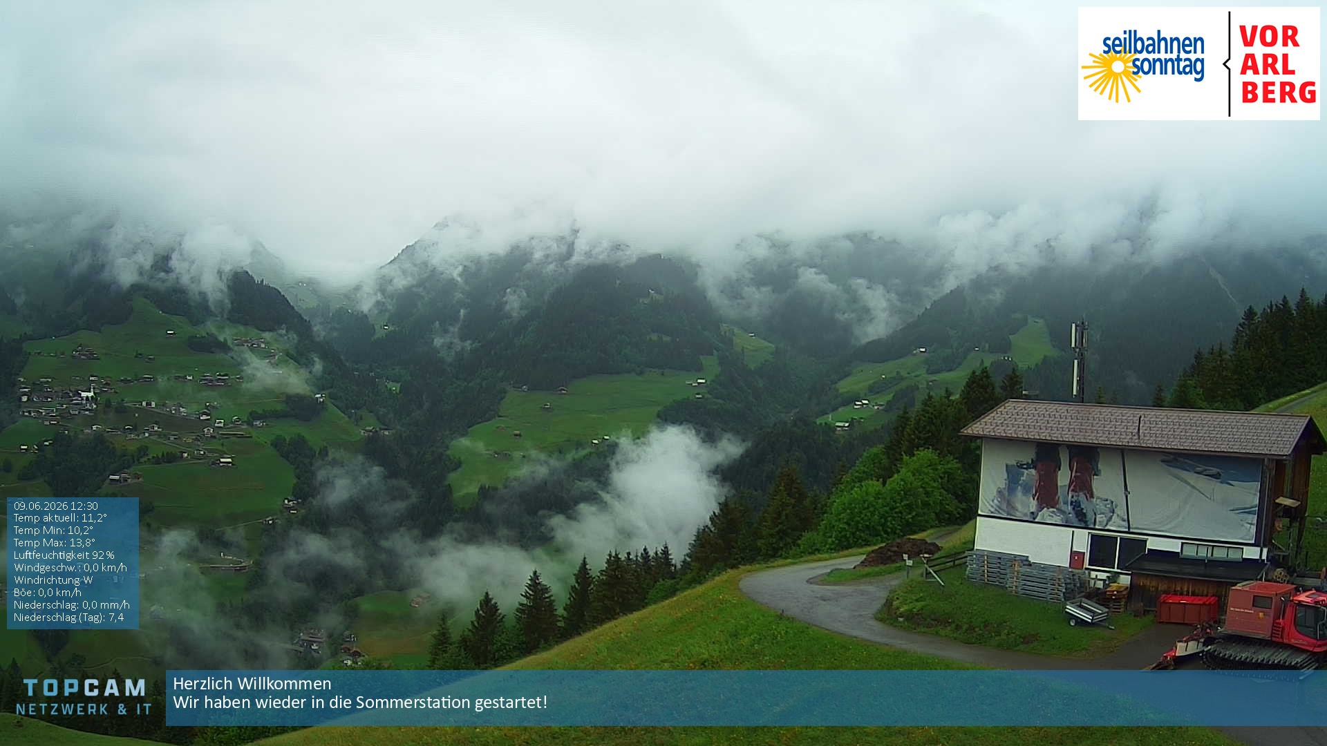 Archiv Foto Webcam Bergstation Pendelbahn in Sonntag