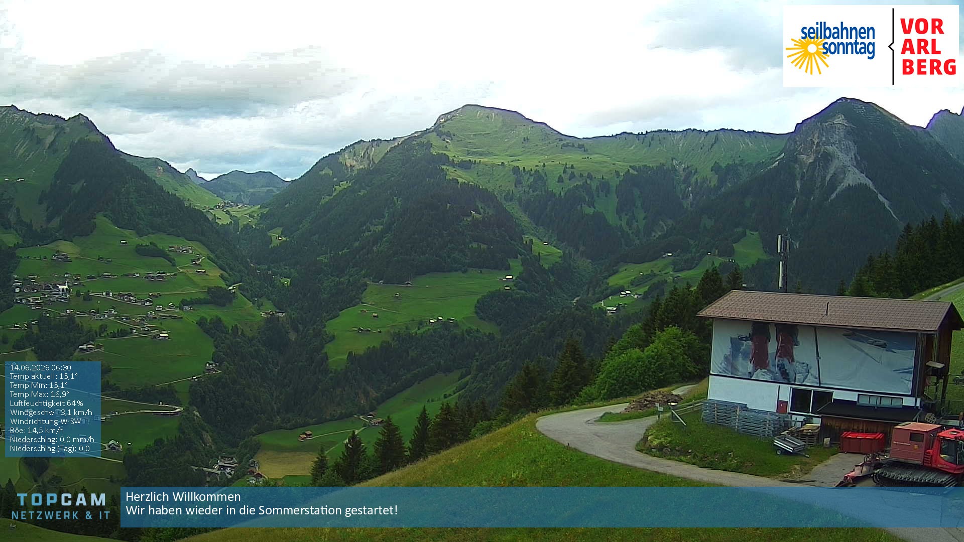 Archiv Foto Webcam Bergstation Pendelbahn in Sonntag