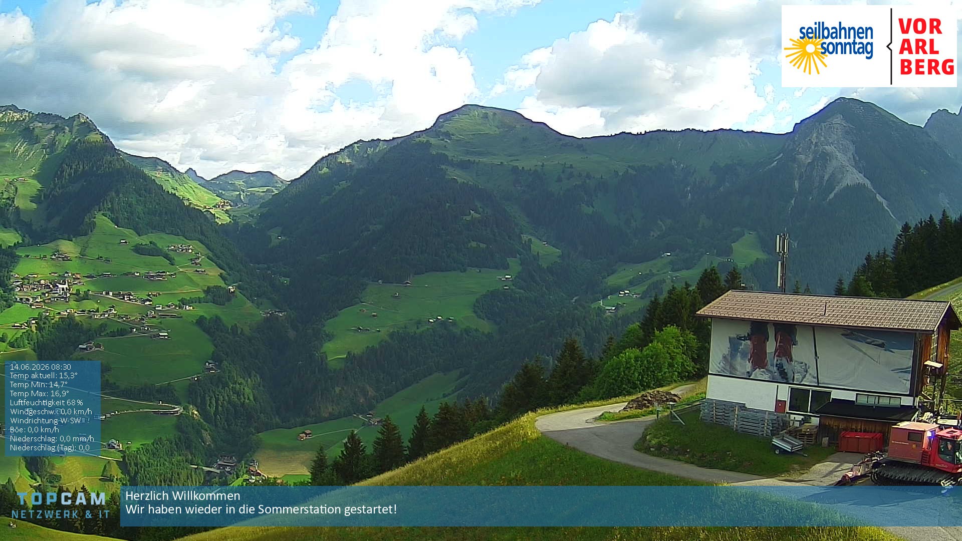 Archiv Foto Webcam Bergstation Pendelbahn in Sonntag