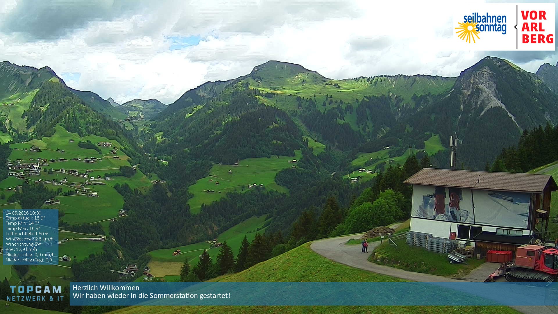 Archiv Foto Webcam Bergstation Pendelbahn in Sonntag