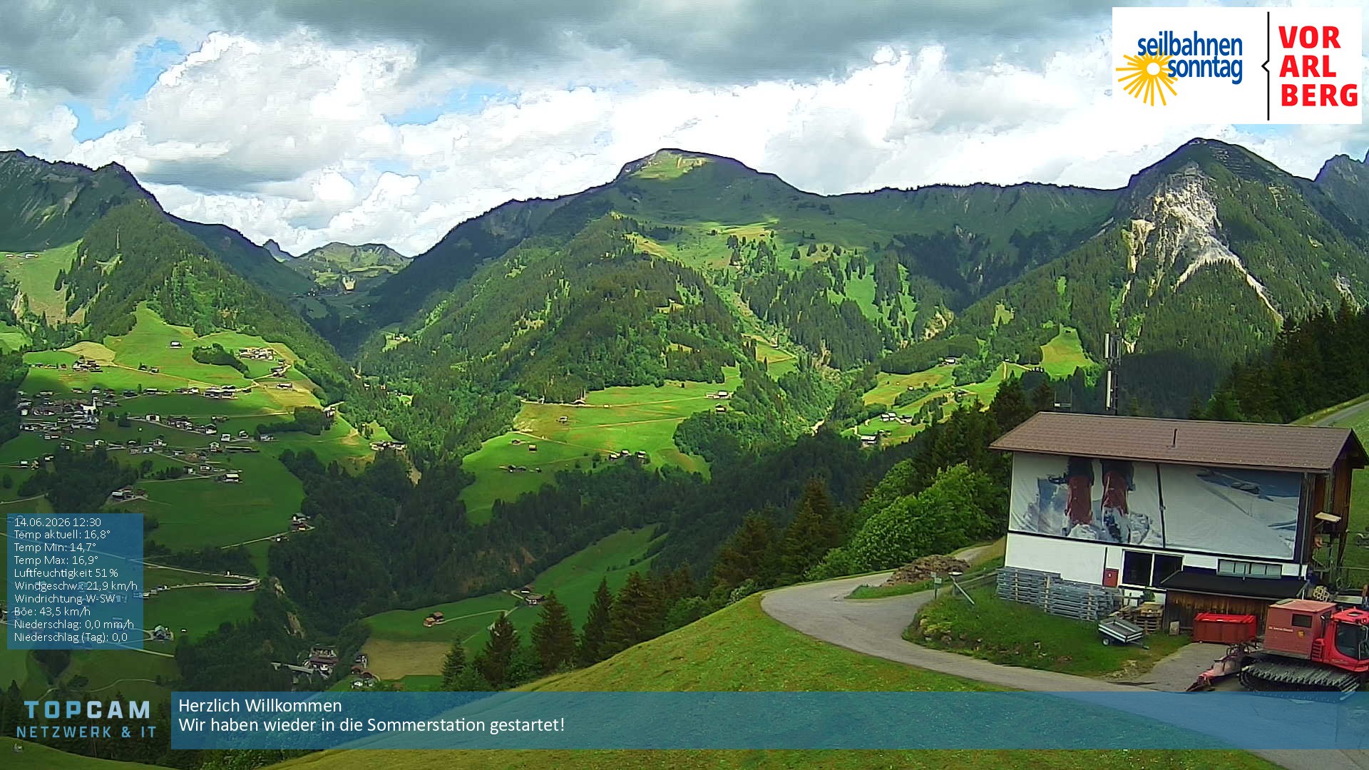 Archiv Foto Webcam Bergstation Pendelbahn in Sonntag