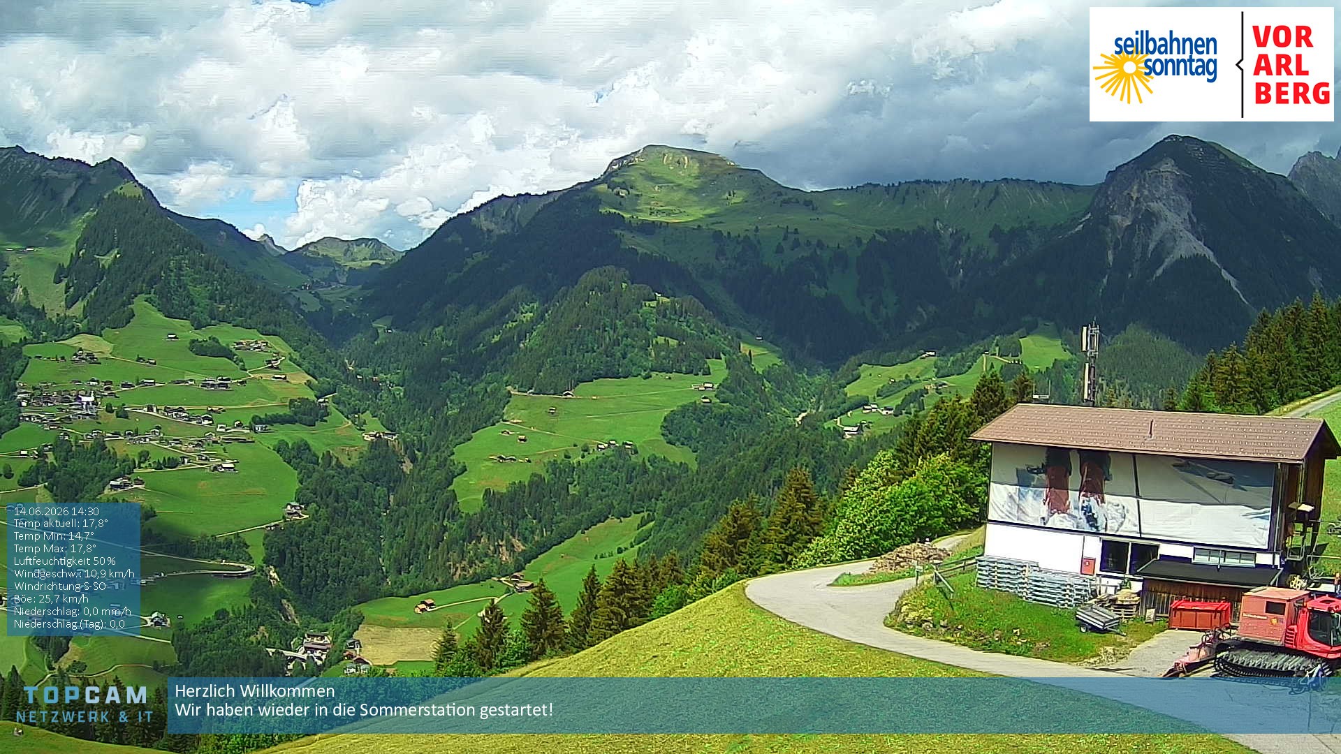 Archiv Foto Webcam Bergstation Pendelbahn in Sonntag