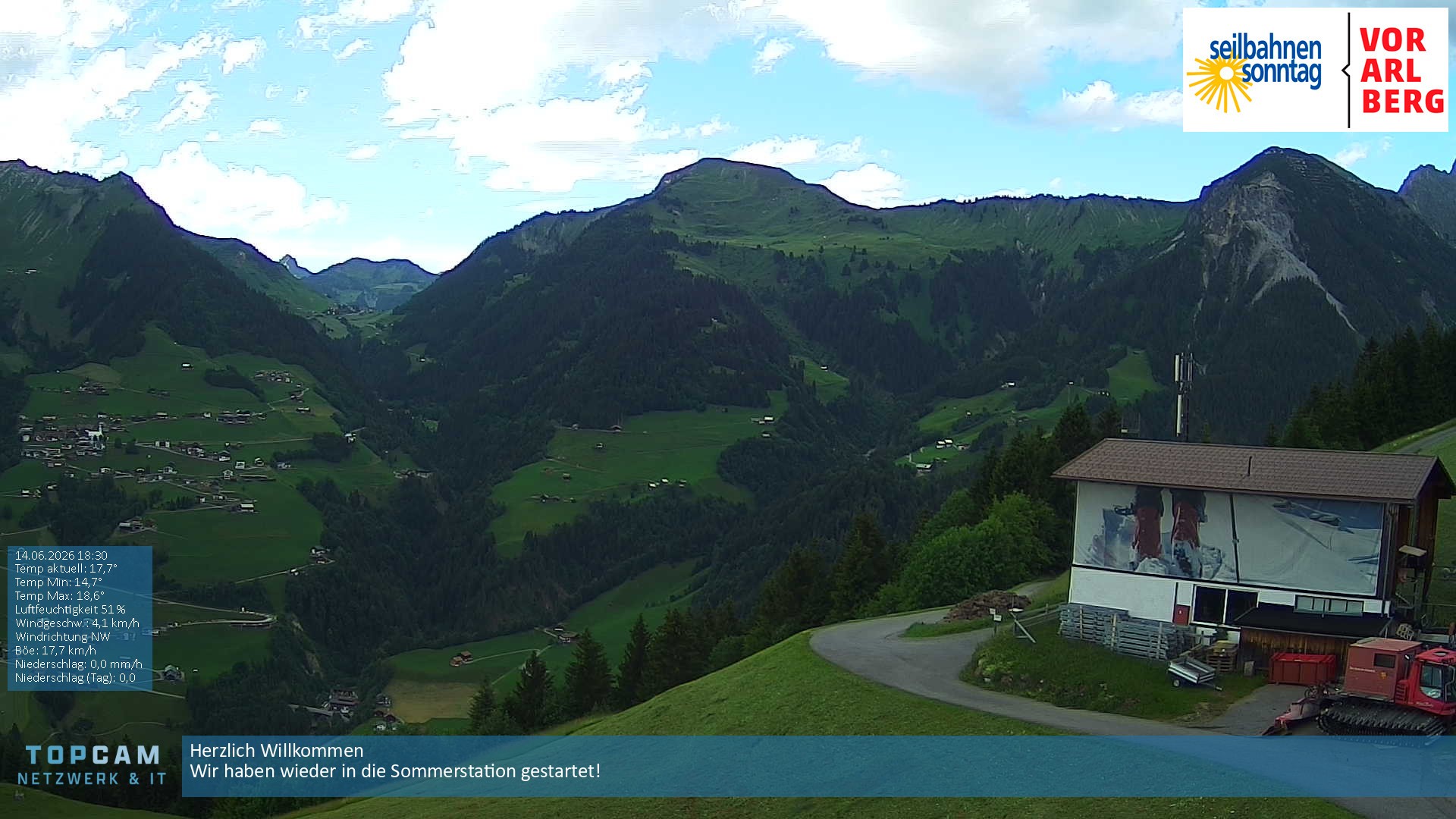 Archiv Foto Webcam Bergstation Pendelbahn in Sonntag