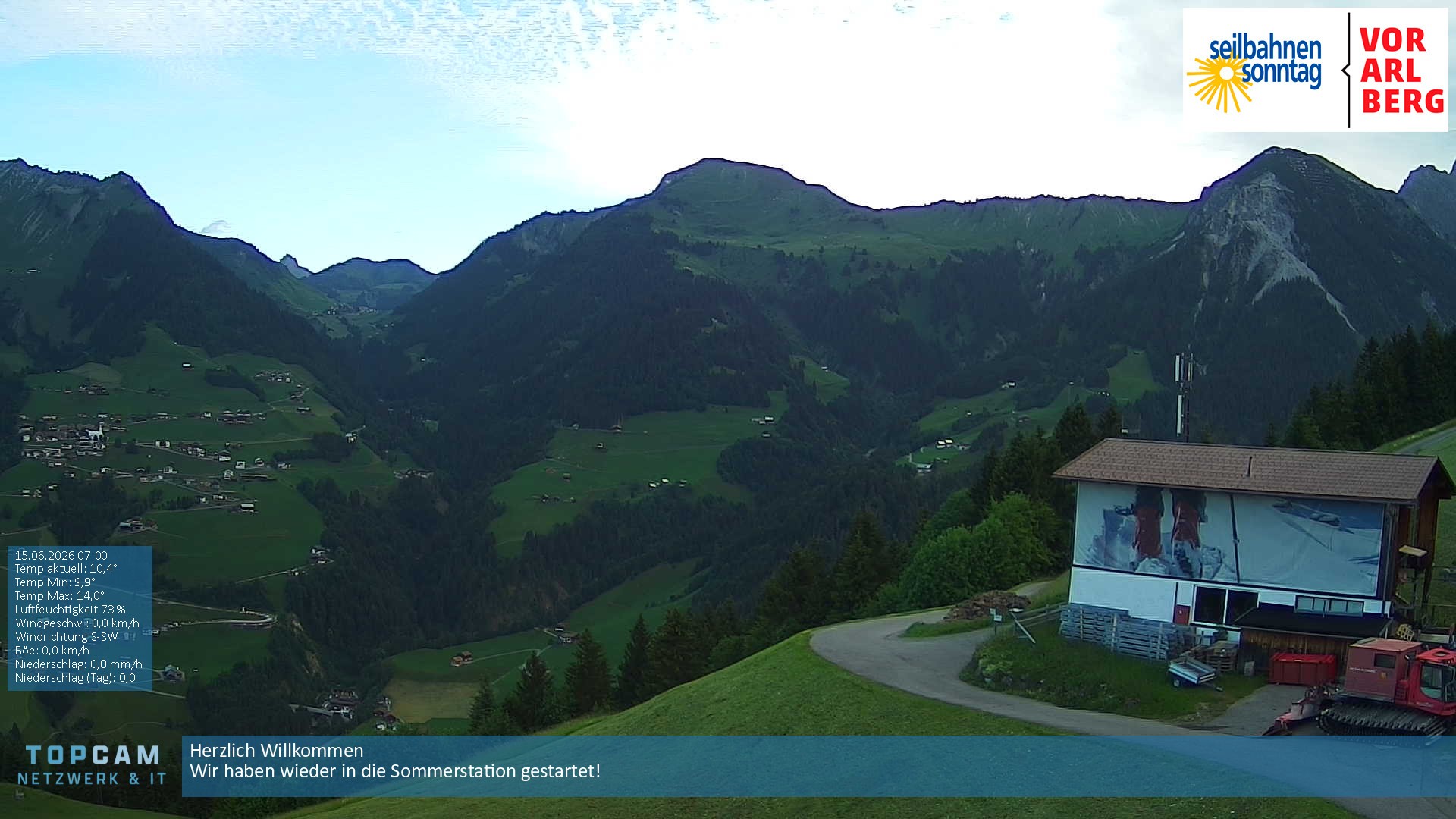 Archiv Foto Webcam Bergstation Pendelbahn in Sonntag