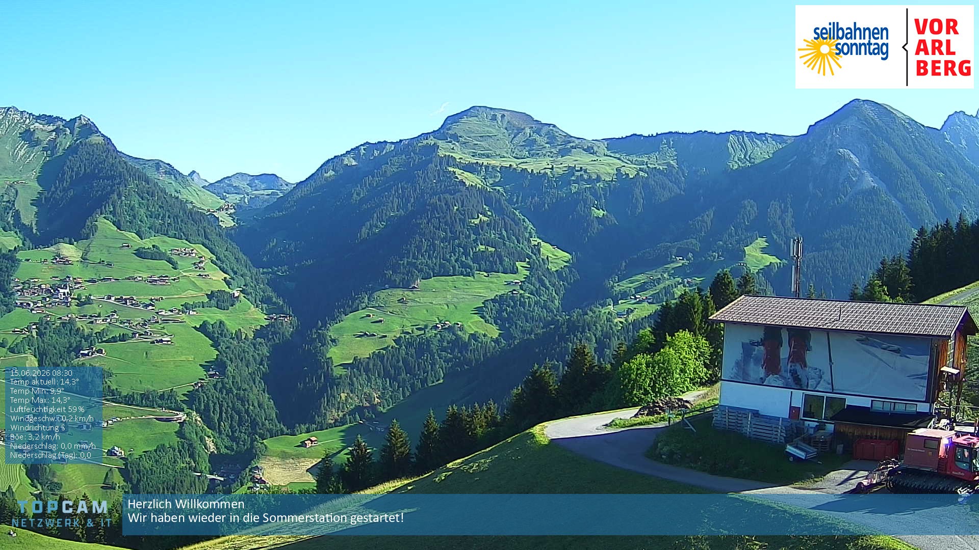 Archiv Foto Webcam Bergstation Pendelbahn in Sonntag