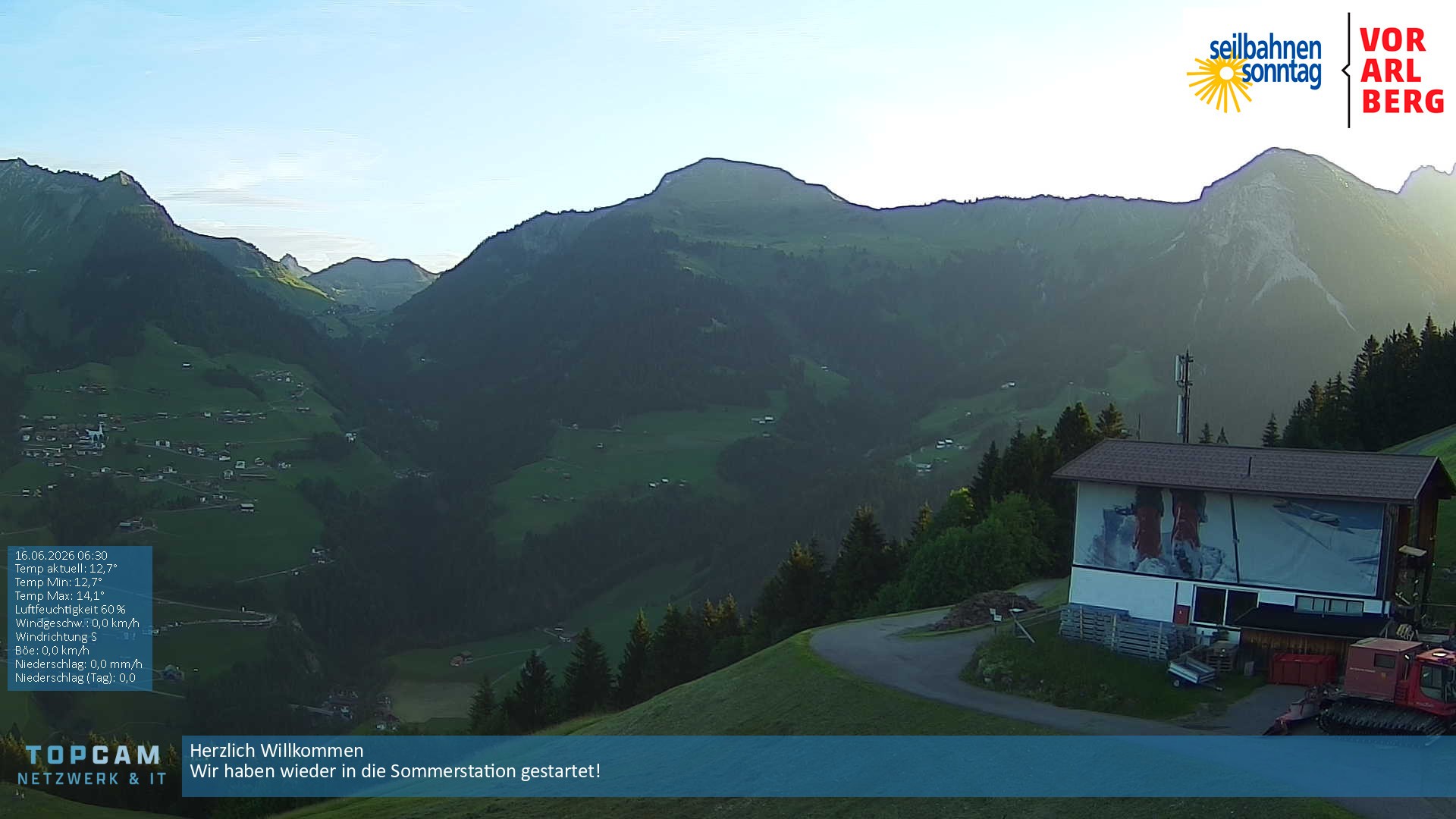 Archiv Foto Webcam Bergstation Pendelbahn in Sonntag