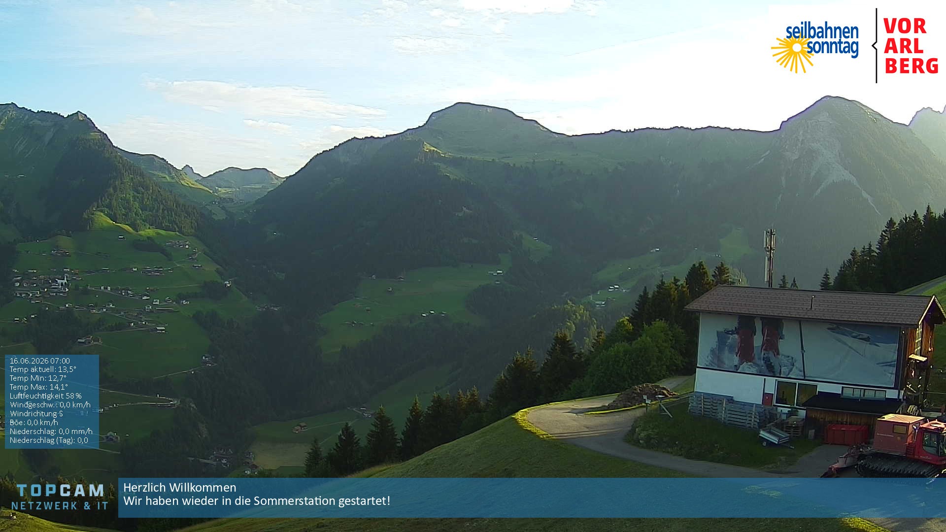 Archiv Foto Webcam Bergstation Pendelbahn in Sonntag