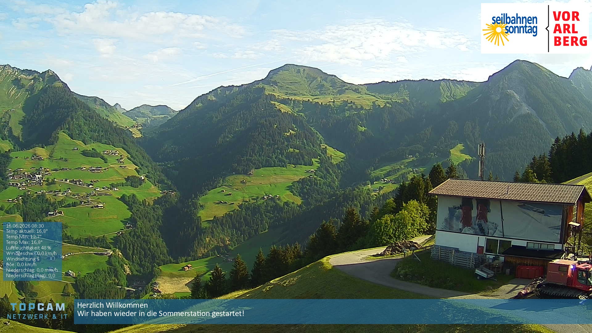 Archiv Foto Webcam Bergstation Pendelbahn in Sonntag