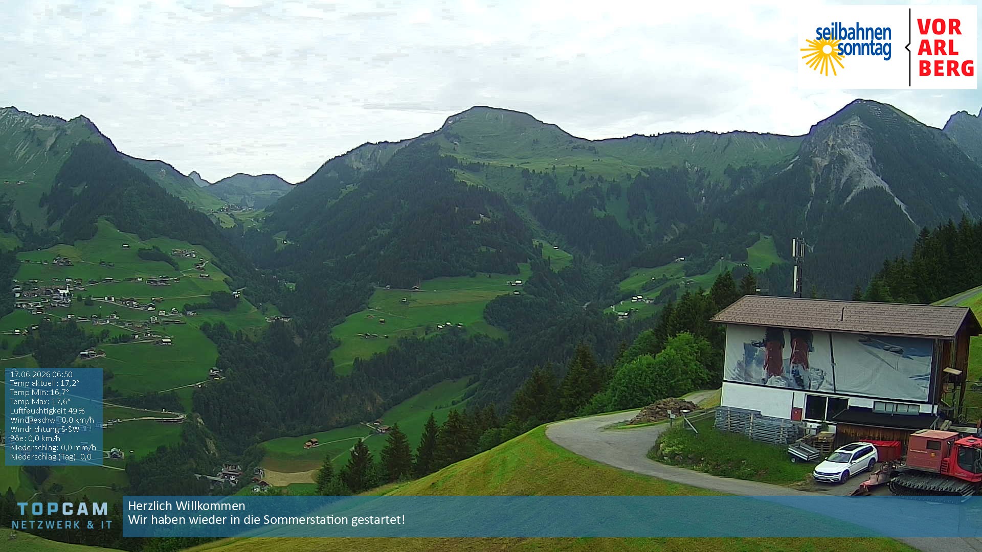Archiv Foto Webcam Bergstation Pendelbahn in Sonntag
