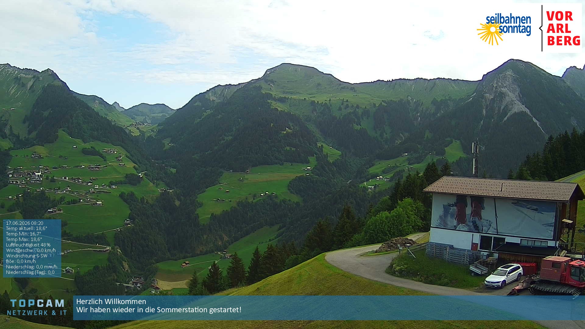 Archiv Foto Webcam Bergstation Pendelbahn in Sonntag