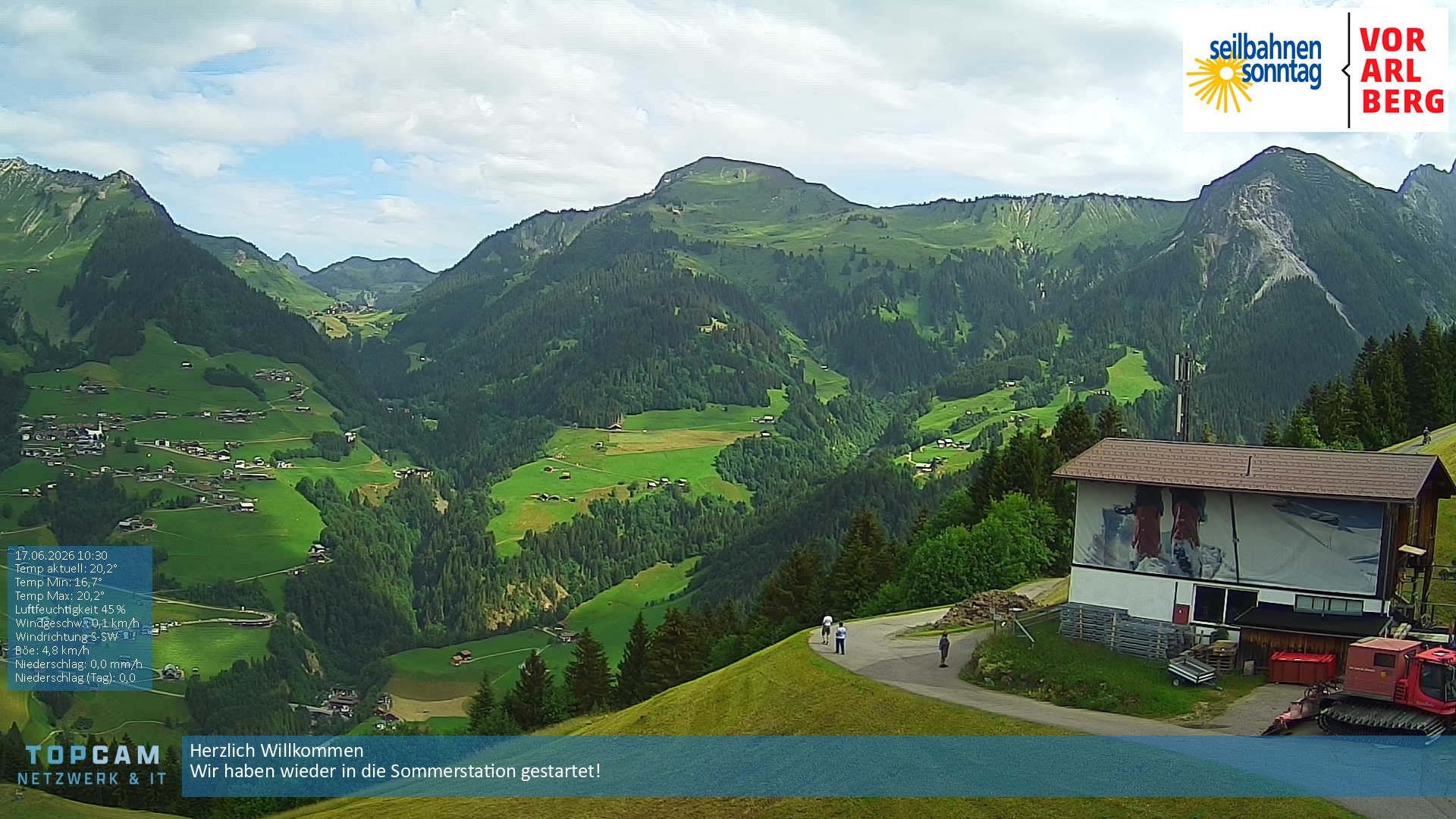 Archiv Foto Webcam Bergstation Pendelbahn in Sonntag