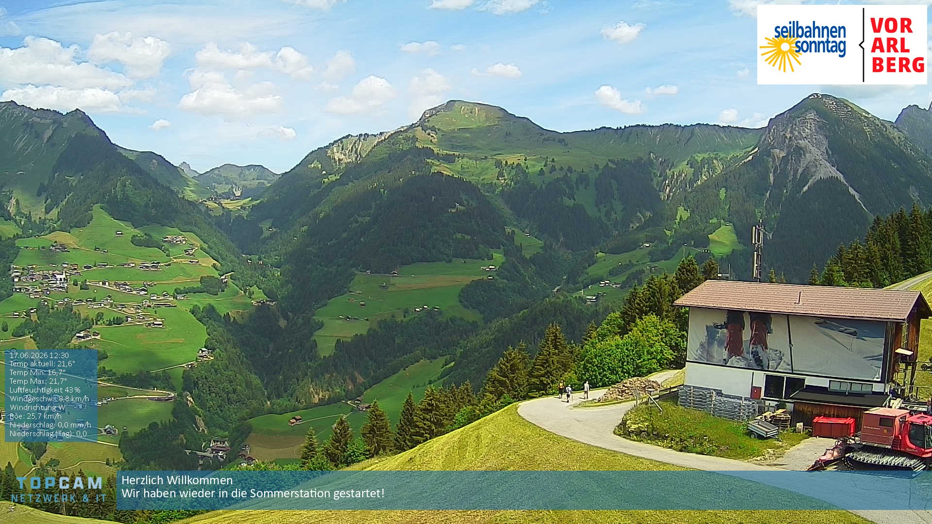 Archiv Foto Webcam Bergstation Pendelbahn in Sonntag