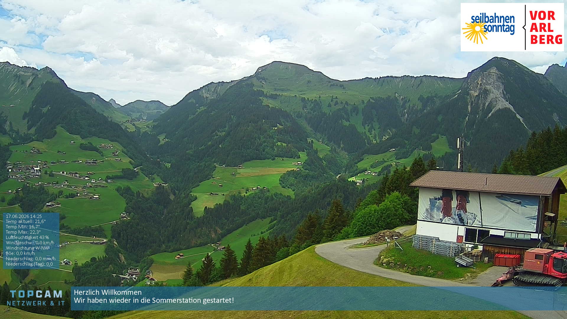 Archiv Foto Webcam Bergstation Pendelbahn in Sonntag