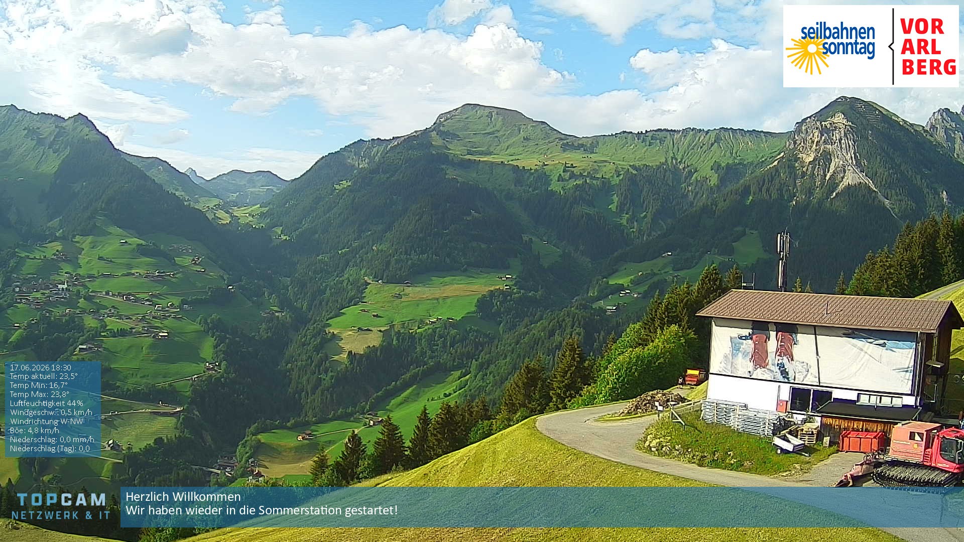 Archiv Foto Webcam Bergstation Pendelbahn in Sonntag