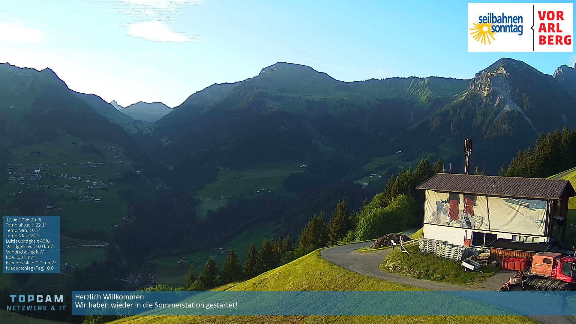 Archiv Foto Webcam Bergstation Pendelbahn in Sonntag
